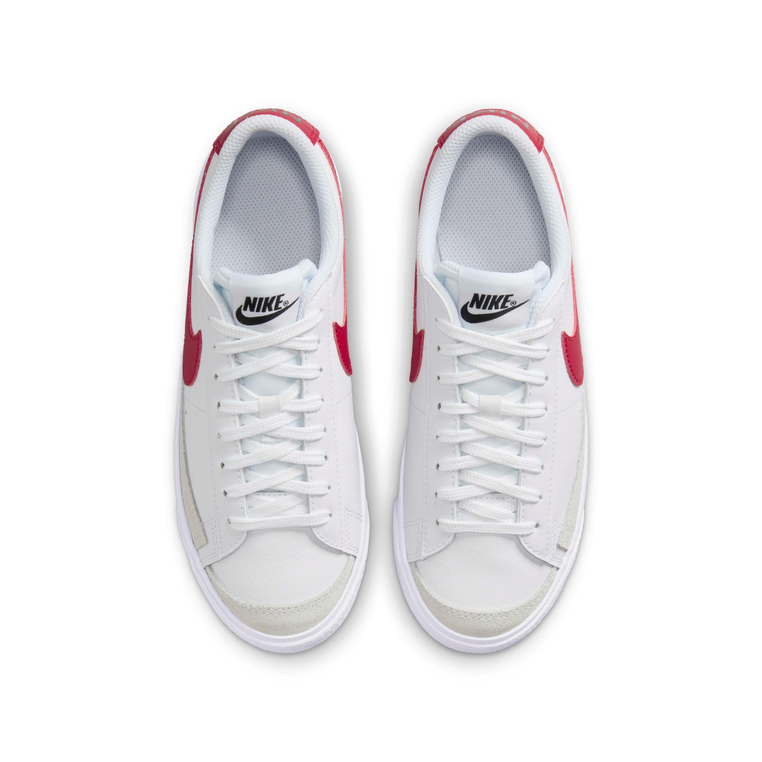Nike Blazer Low '77 Grade School Boys' "White/Black/Gym Red" Shoe