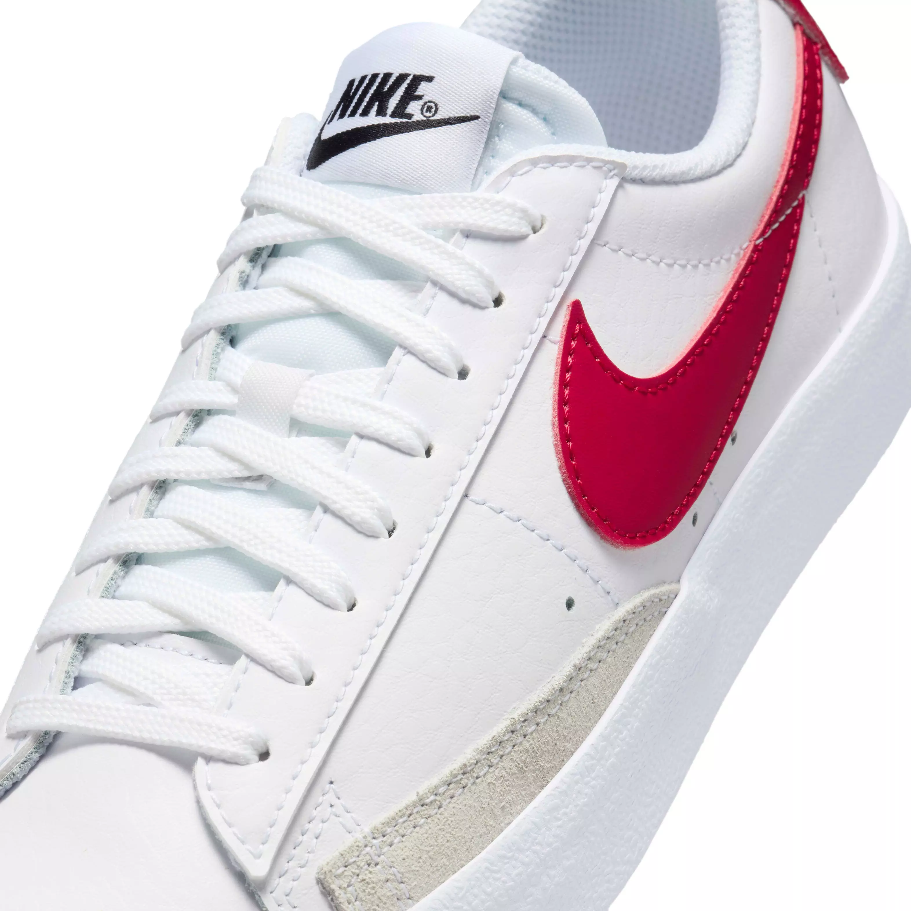 Nike Blazer Low '77 "White/Black/Gym Red" Grade School Boys' Shoe - WHITE/BLACK/RED