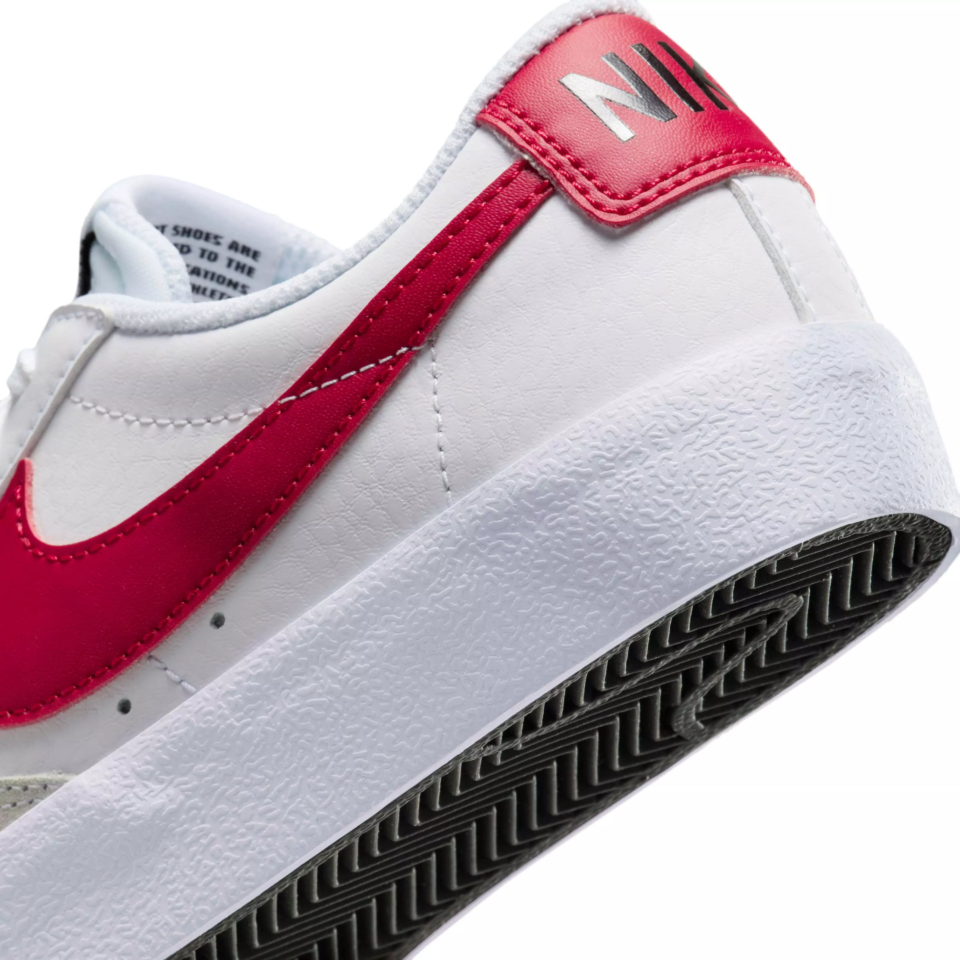 Nike Blazer Low '77 "White/Black/Gym Red" Grade School Boys' Shoe - WHITE/BLACK/RED