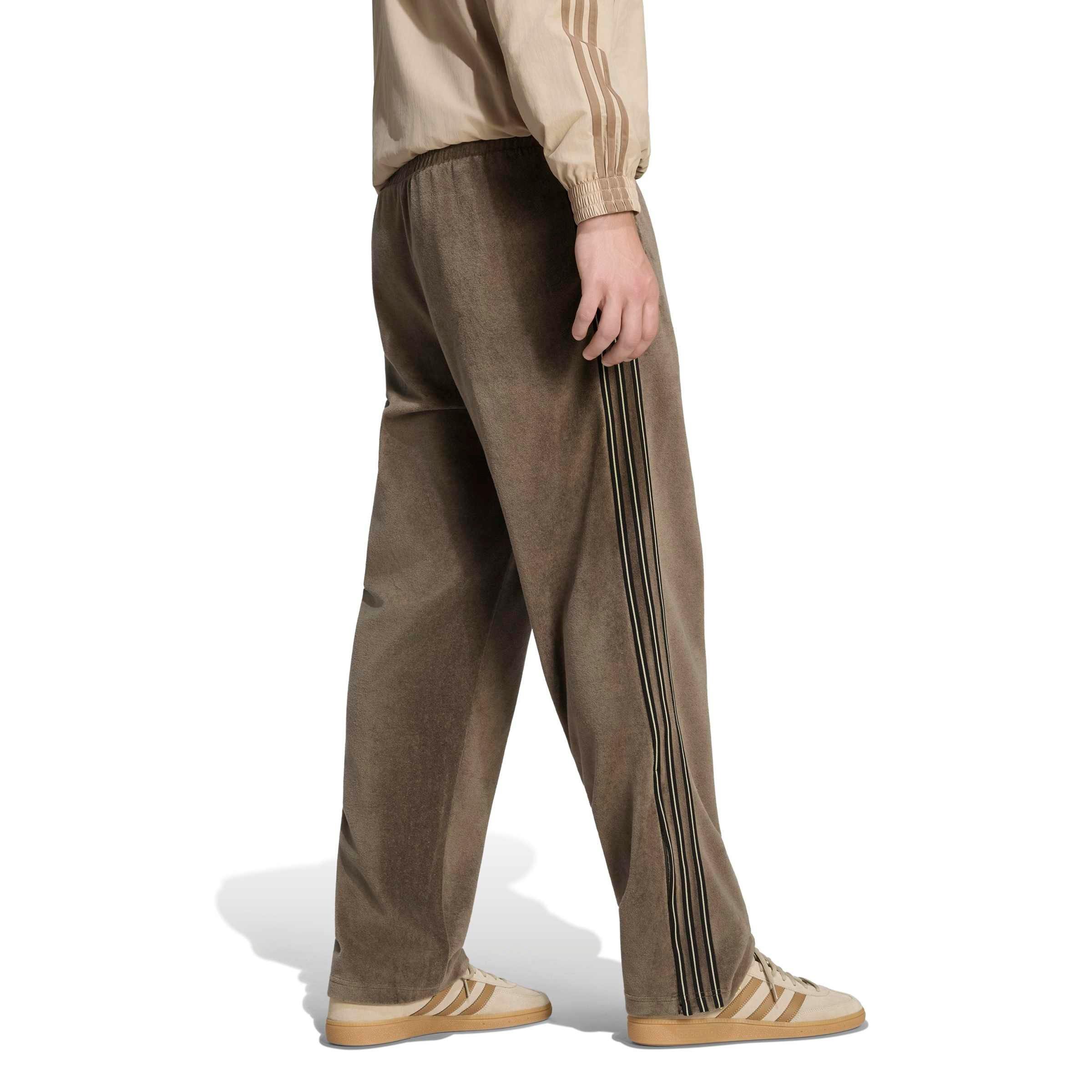 adidas Originals Men's Firebird Velour Track Pants - Branch Brown - BRANCH BROWN
