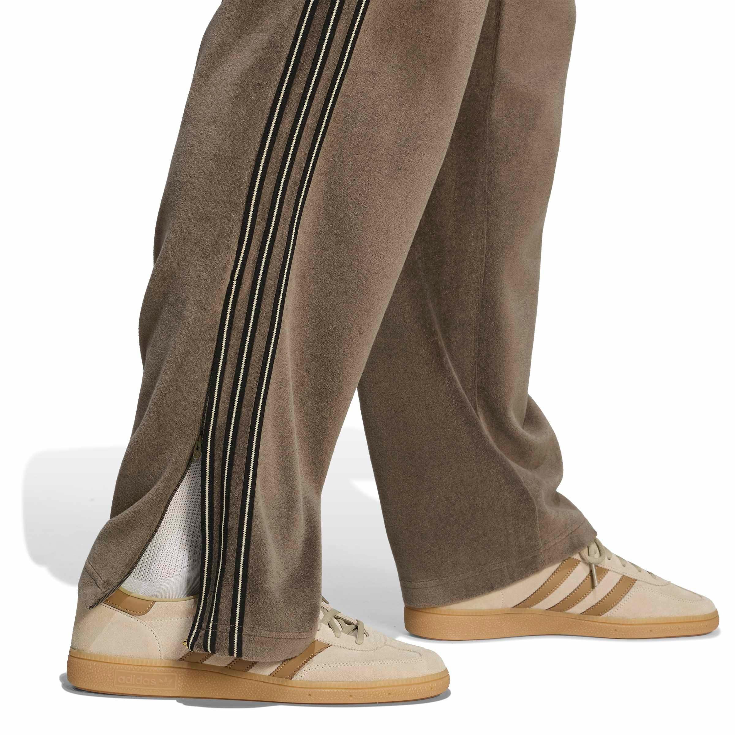 adidas Originals Men's Firebird Velour Track Pants - Branch Brown - BRANCH BROWN