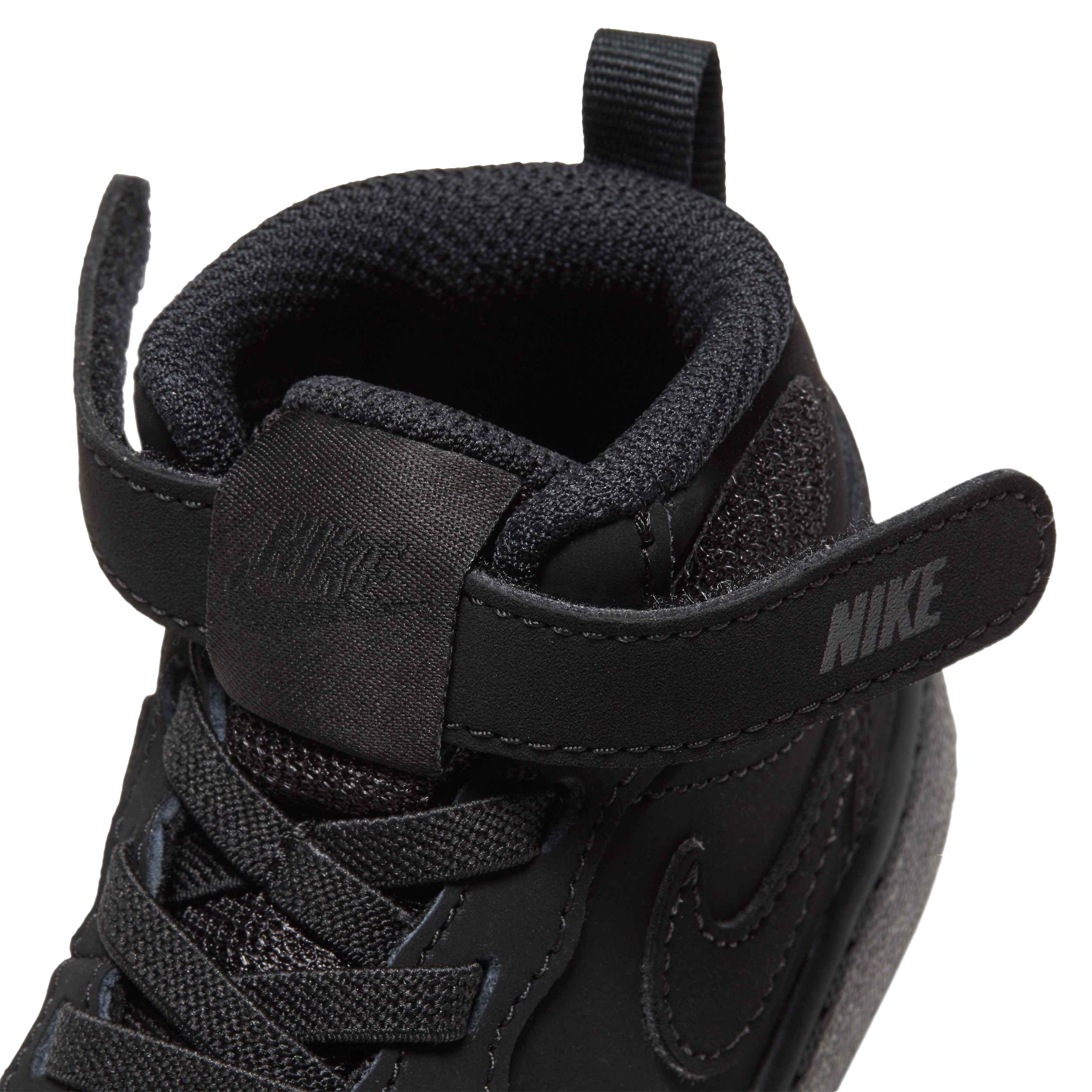 Nike Court Borough Mid 2 "Black/Black/Black" Infant Boys' Shoe - BLACK/BLACK/BLACK Thumbnail View 8