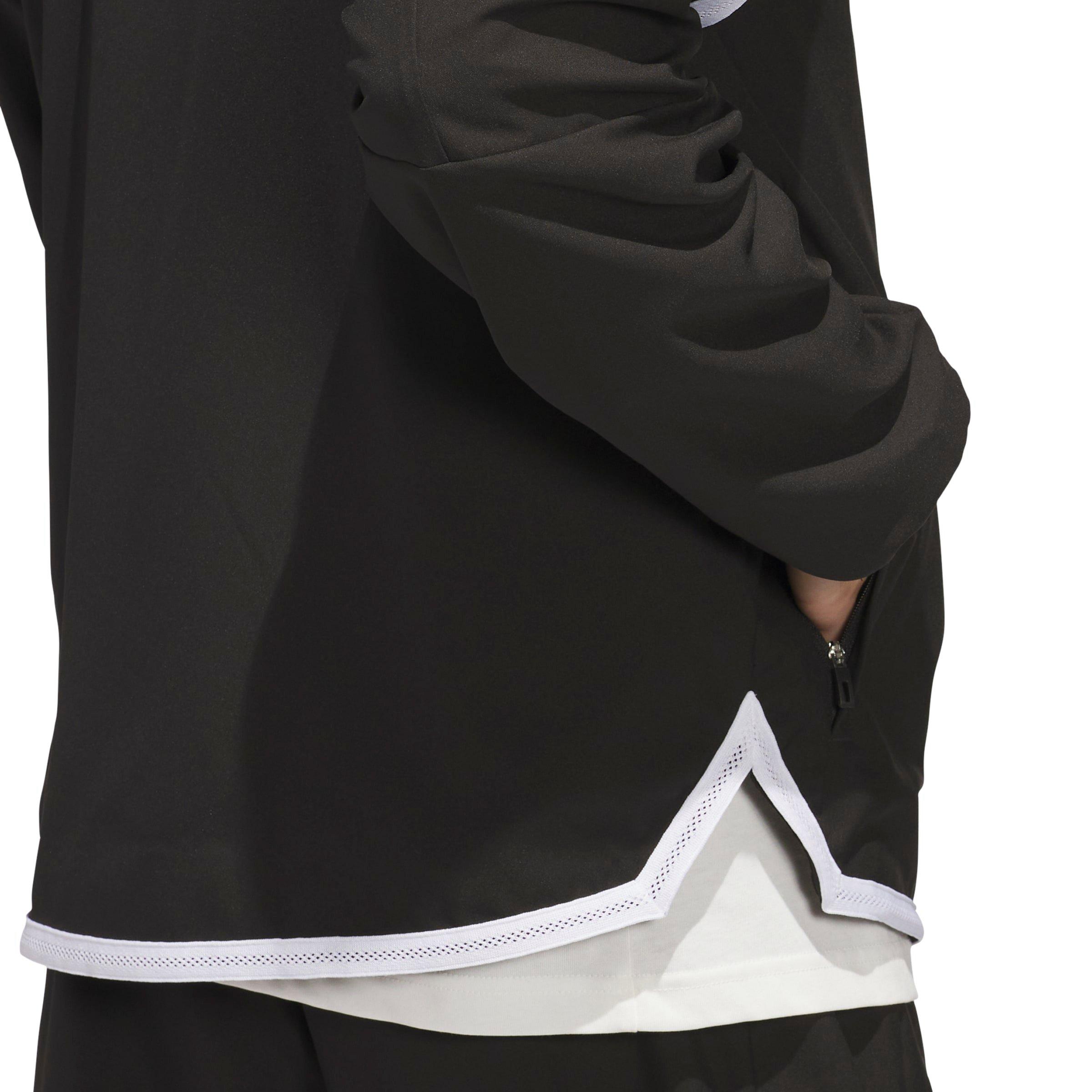adidas Men's Crazy Lite Basketball Jersey - Black - BLACK Thumbnail View 4