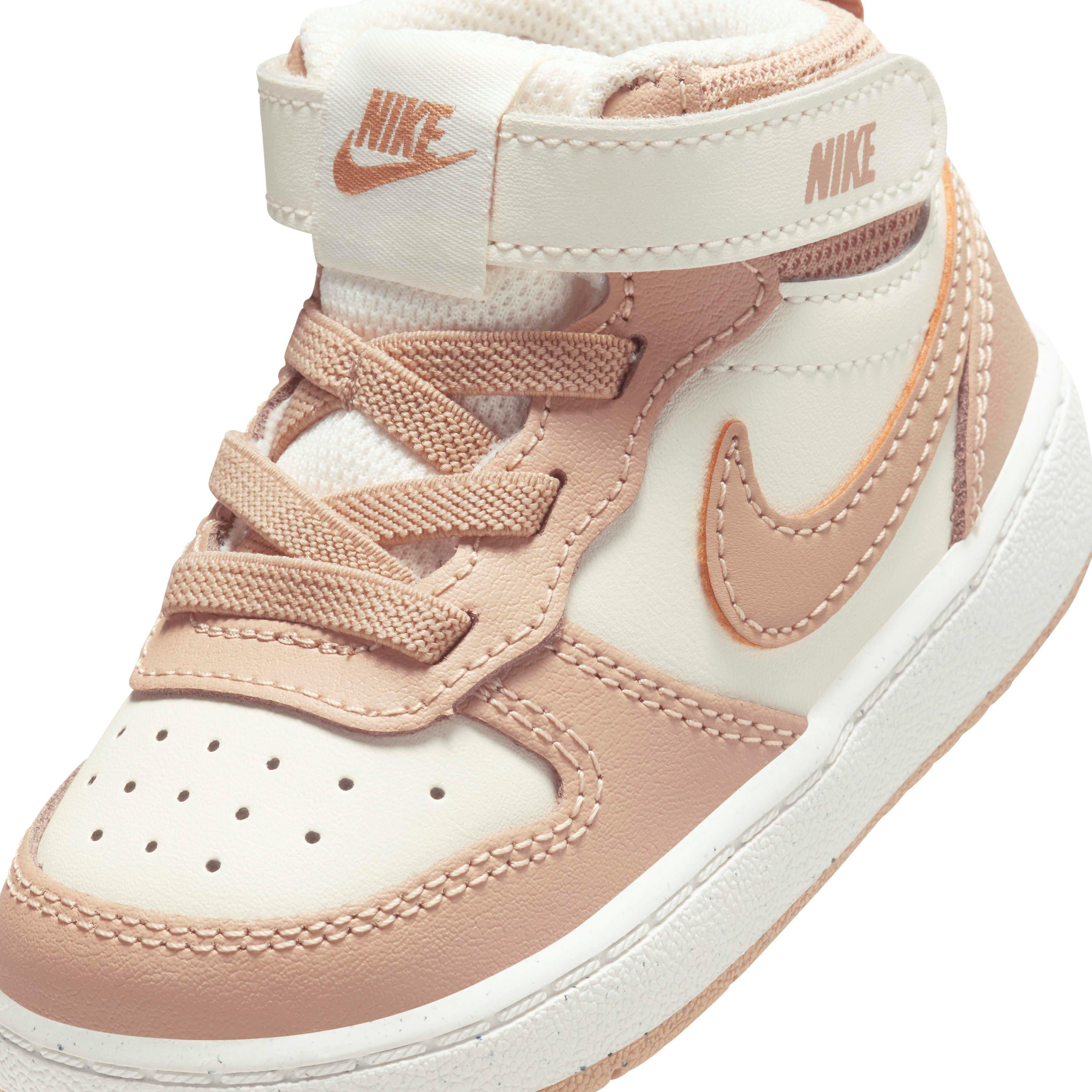 Nike Court Borough Mid 2 "Pale Ivory/Sail/Hemp" Infant Boys' Shoe - IVORY/SAIL/HEMP Thumbnail View 7