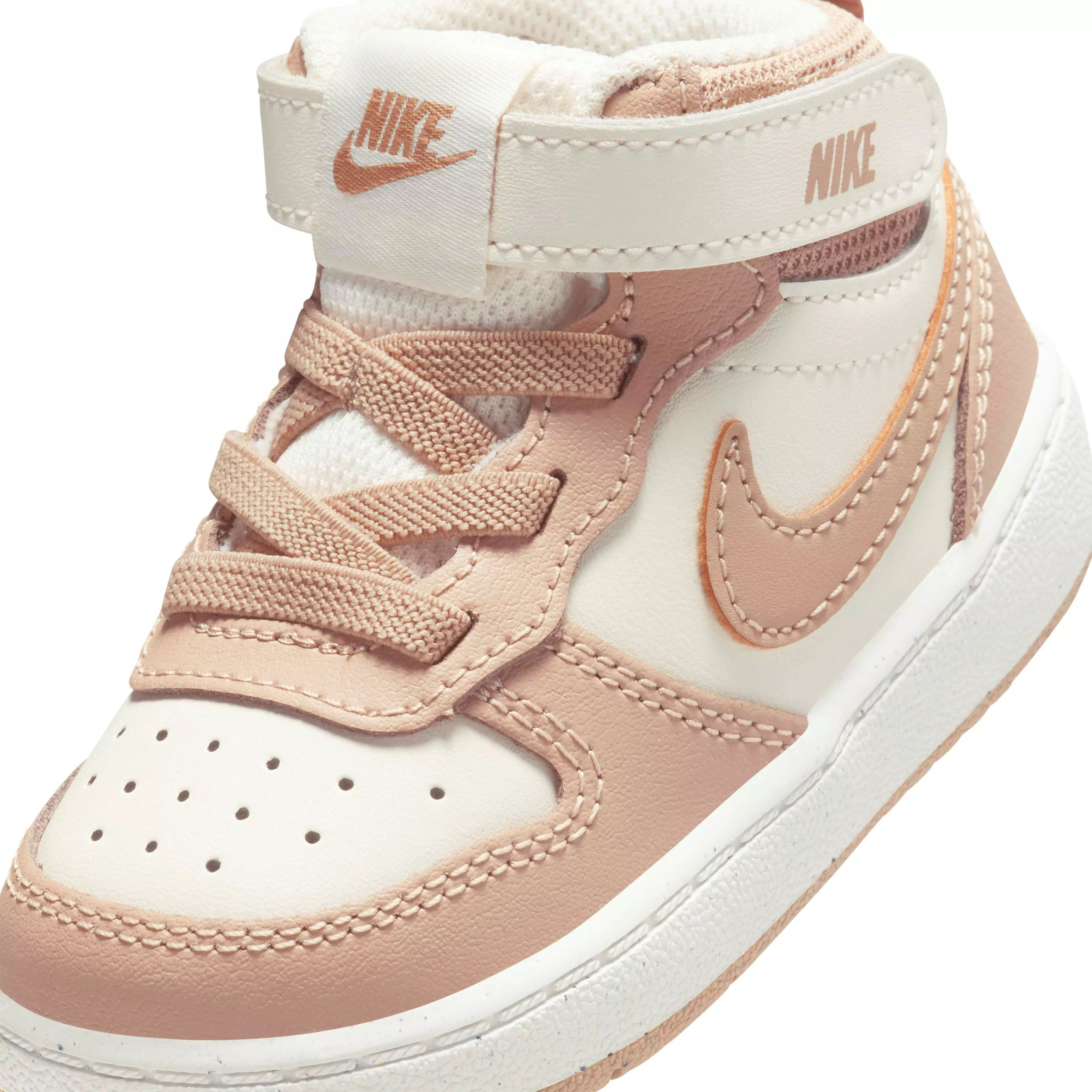 Nike Court Borough Mid 2 "Pale Ivory/Sail/Hemp" Infant Boys' Shoe - IVORY/SAIL/HEMP