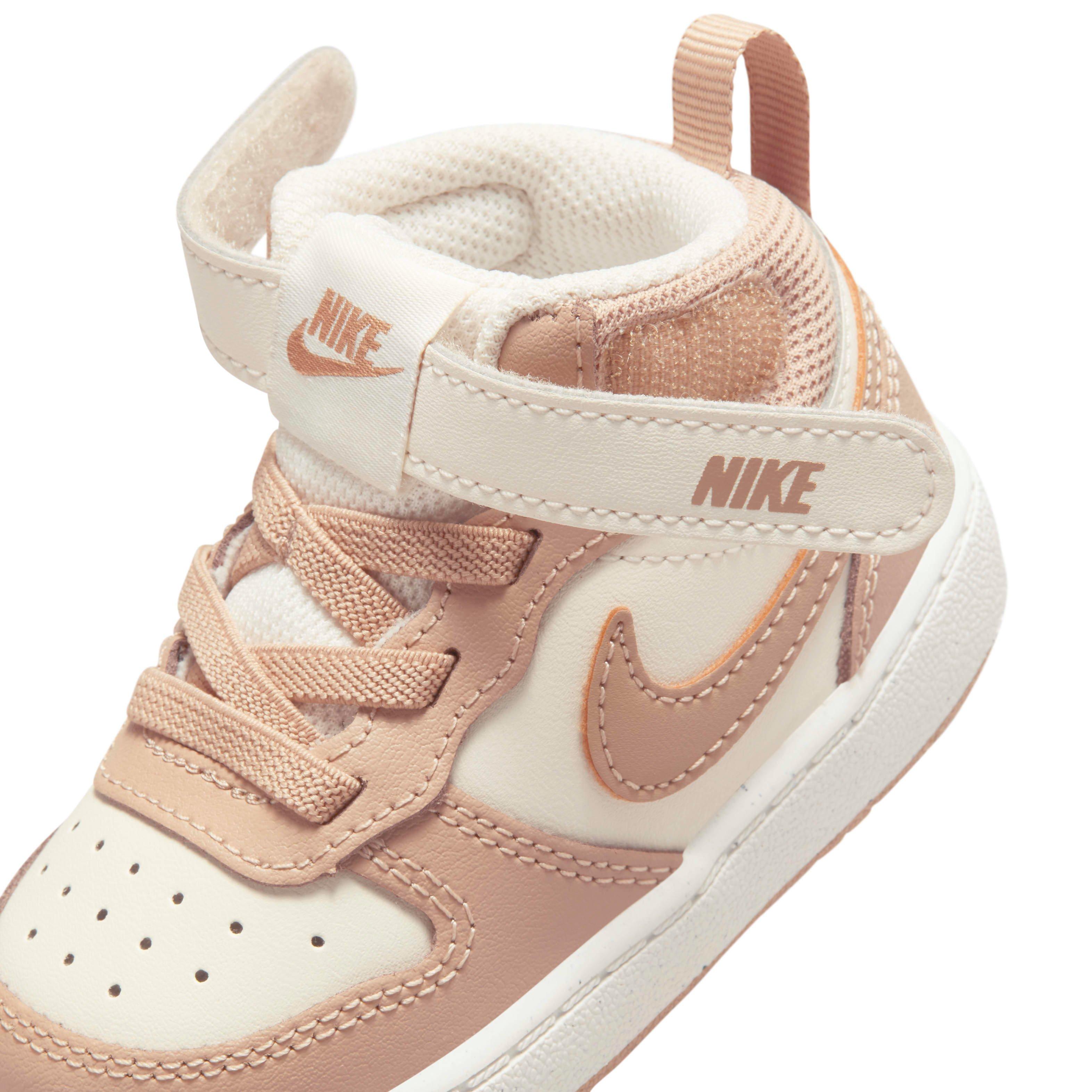 Nike Court Borough Mid 2 "Pale Ivory/Sail/Hemp" Infant Boys' Shoe - IVORY/SAIL/HEMP Thumbnail View 8