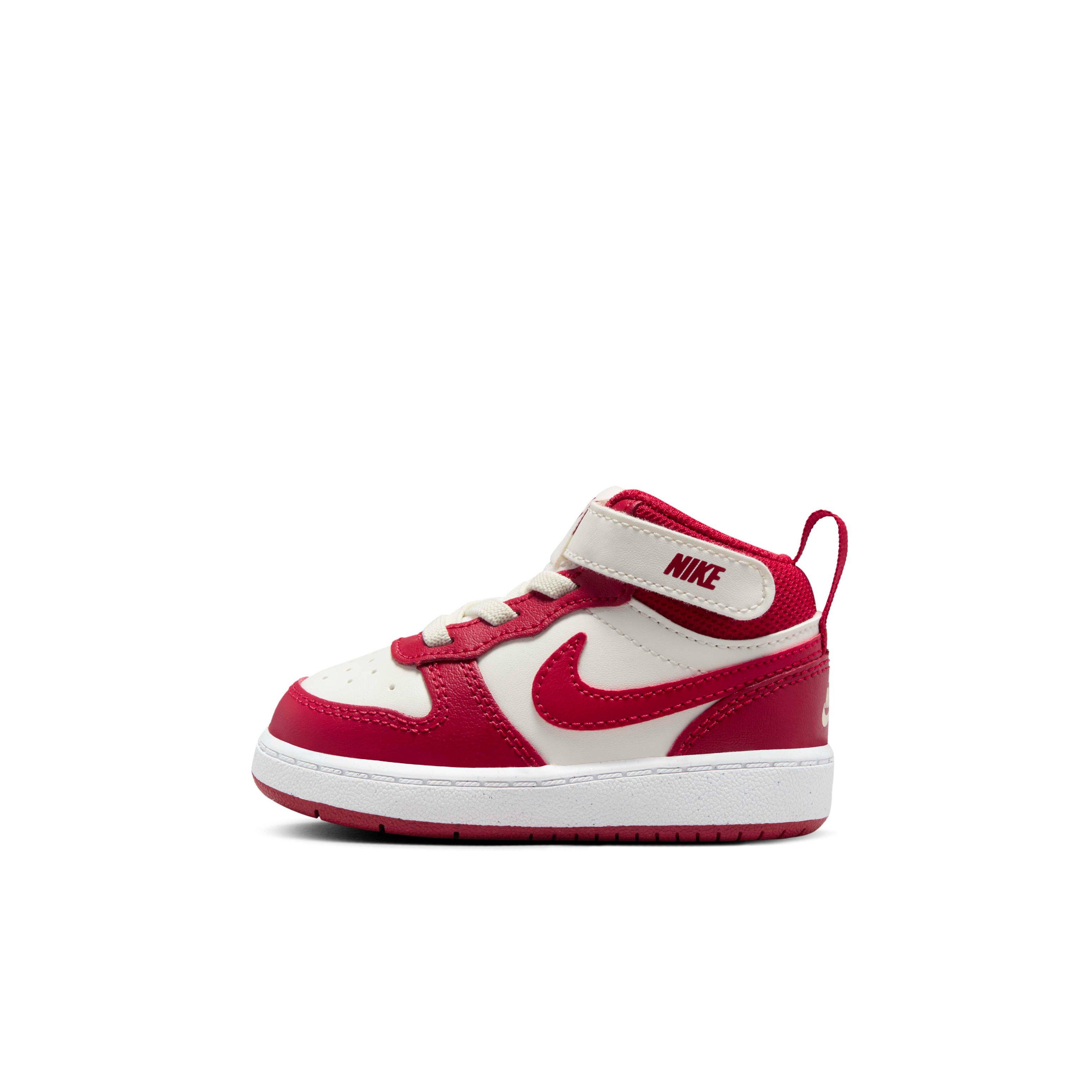 Nike Court Borough Mid 2 Infant Boys' "Sail/White/Gym Red" Shoe