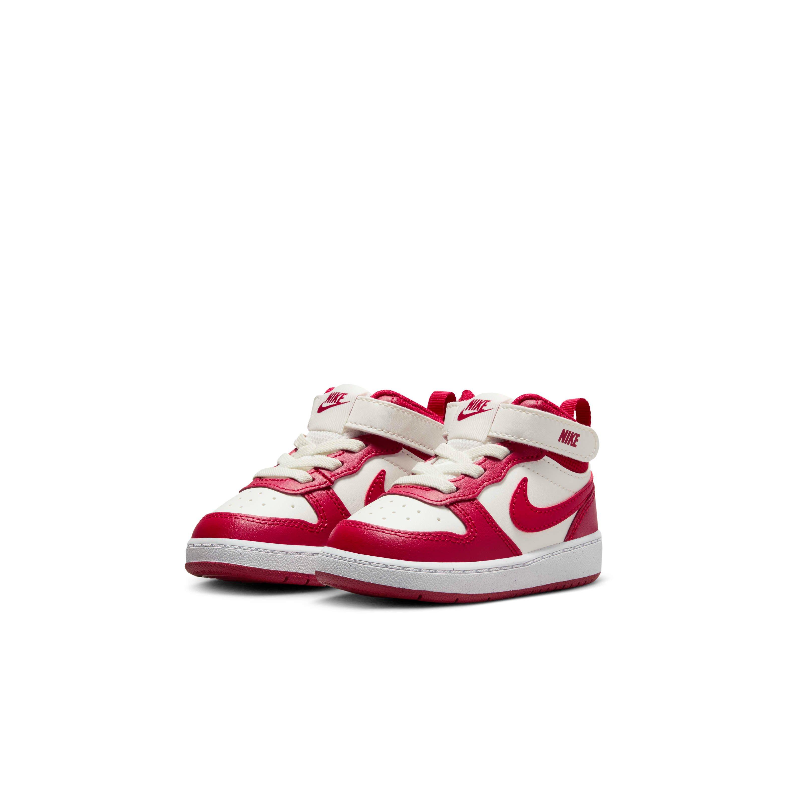 Nike Court Borough Mid 2 Infant Boys' "Sail/White/Gym Red" Shoe