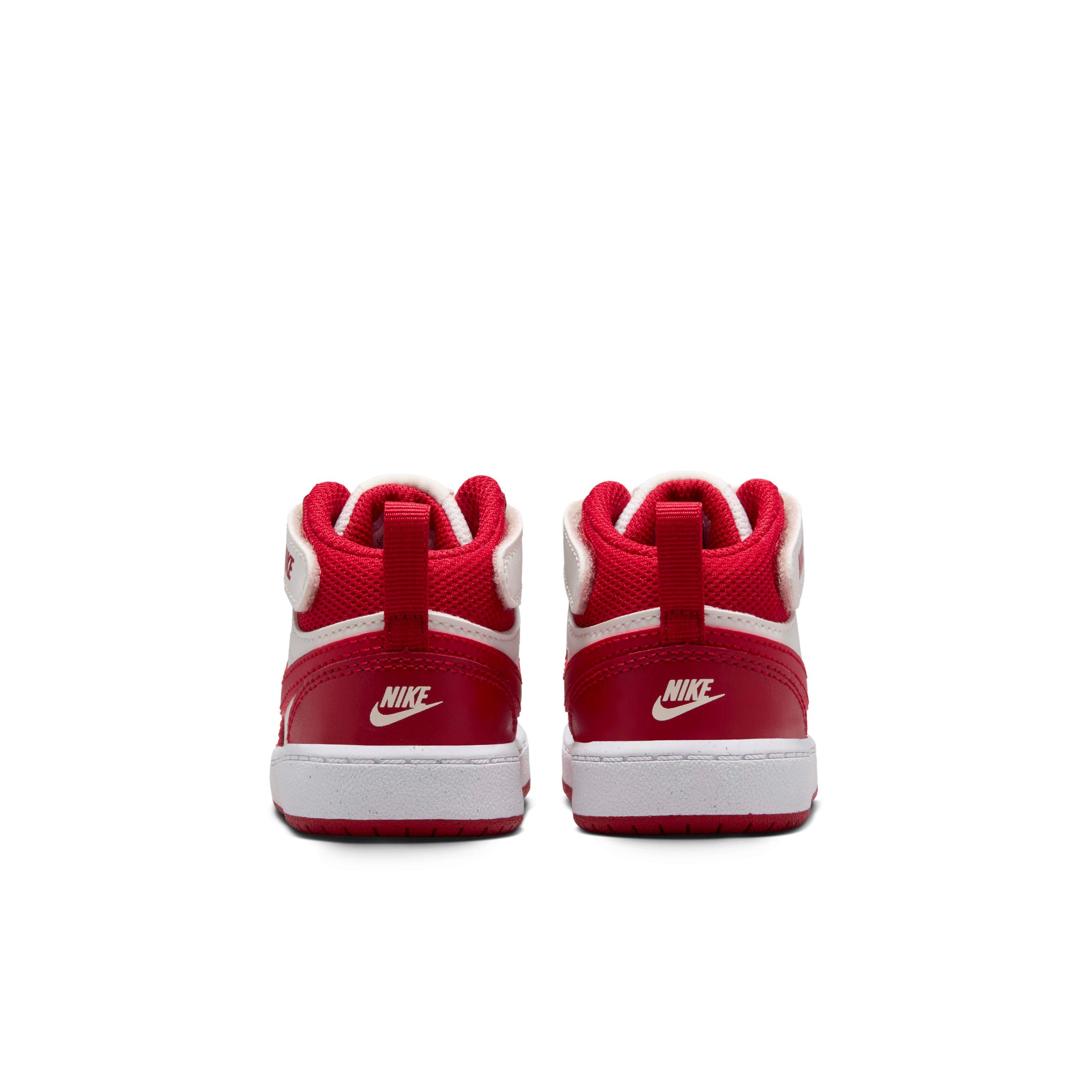 Nike Court Borough Mid 2 Infant Boys' "Sail/White/Gym Red" Shoe