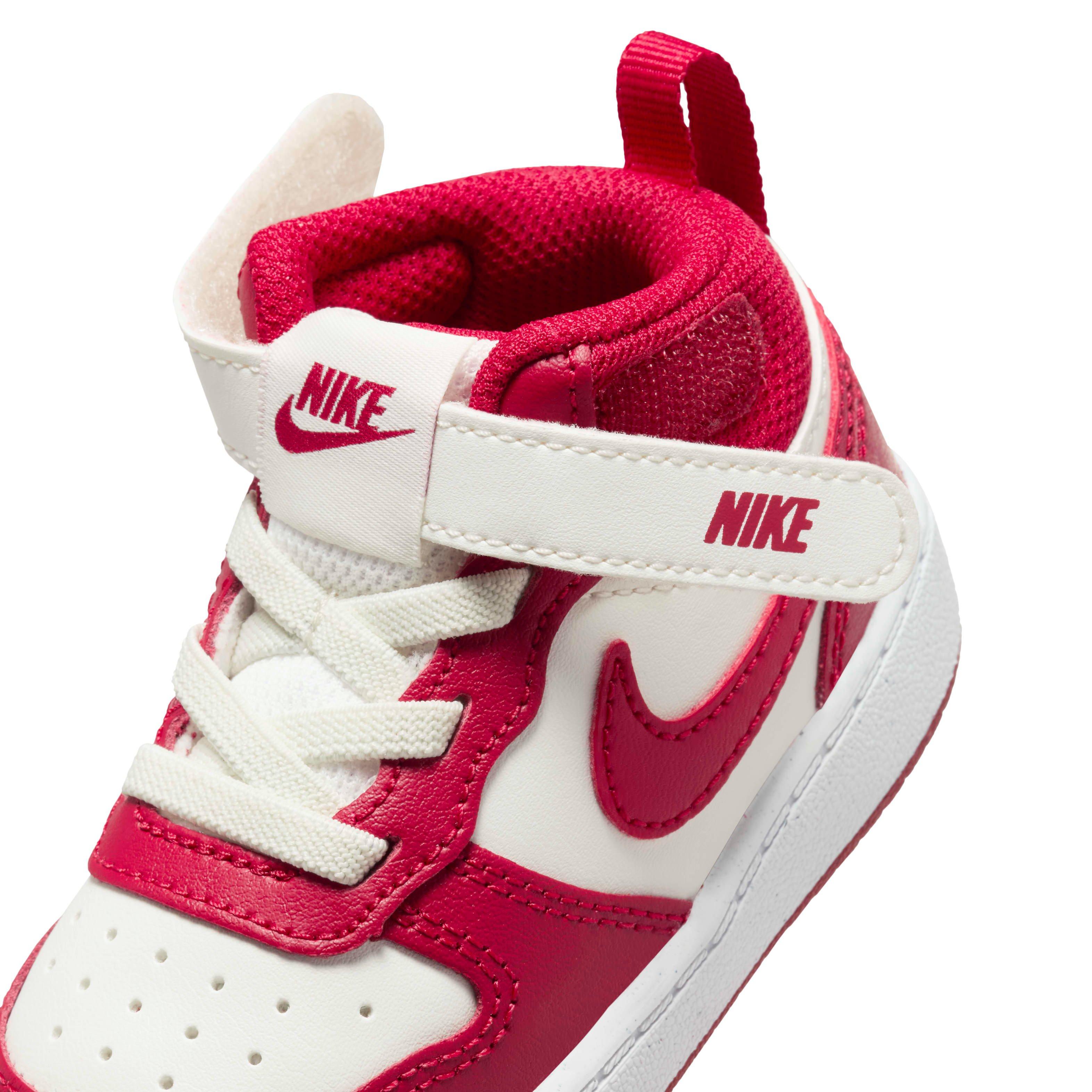 Nike Court Borough Mid 2 Infant Boys' "Sail/White/Gym Red" Shoe