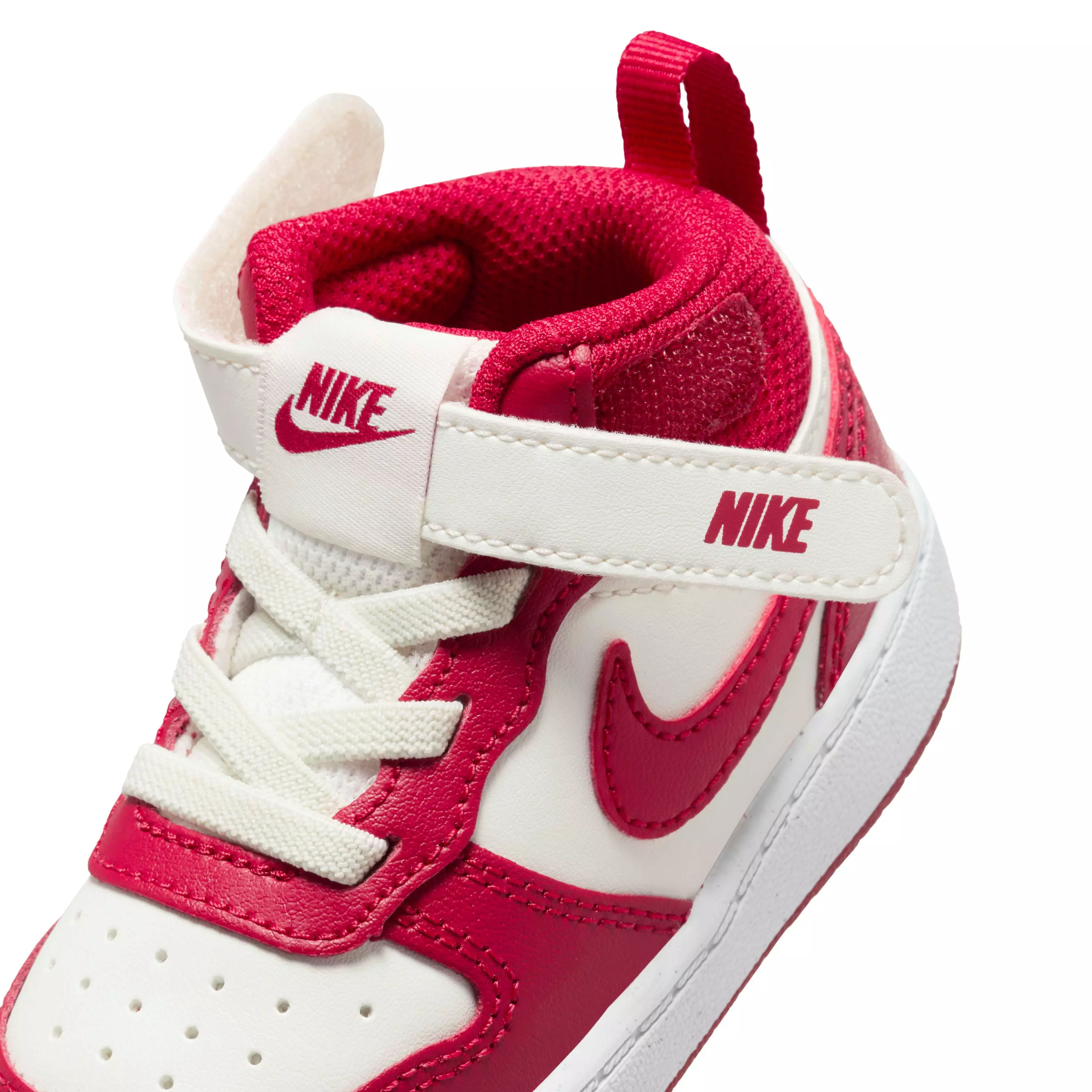 Nike Court Borough Mid 2 "Sail/White/Gym Red" Infant Boys' Shoe - SAIL/WHITE/RED