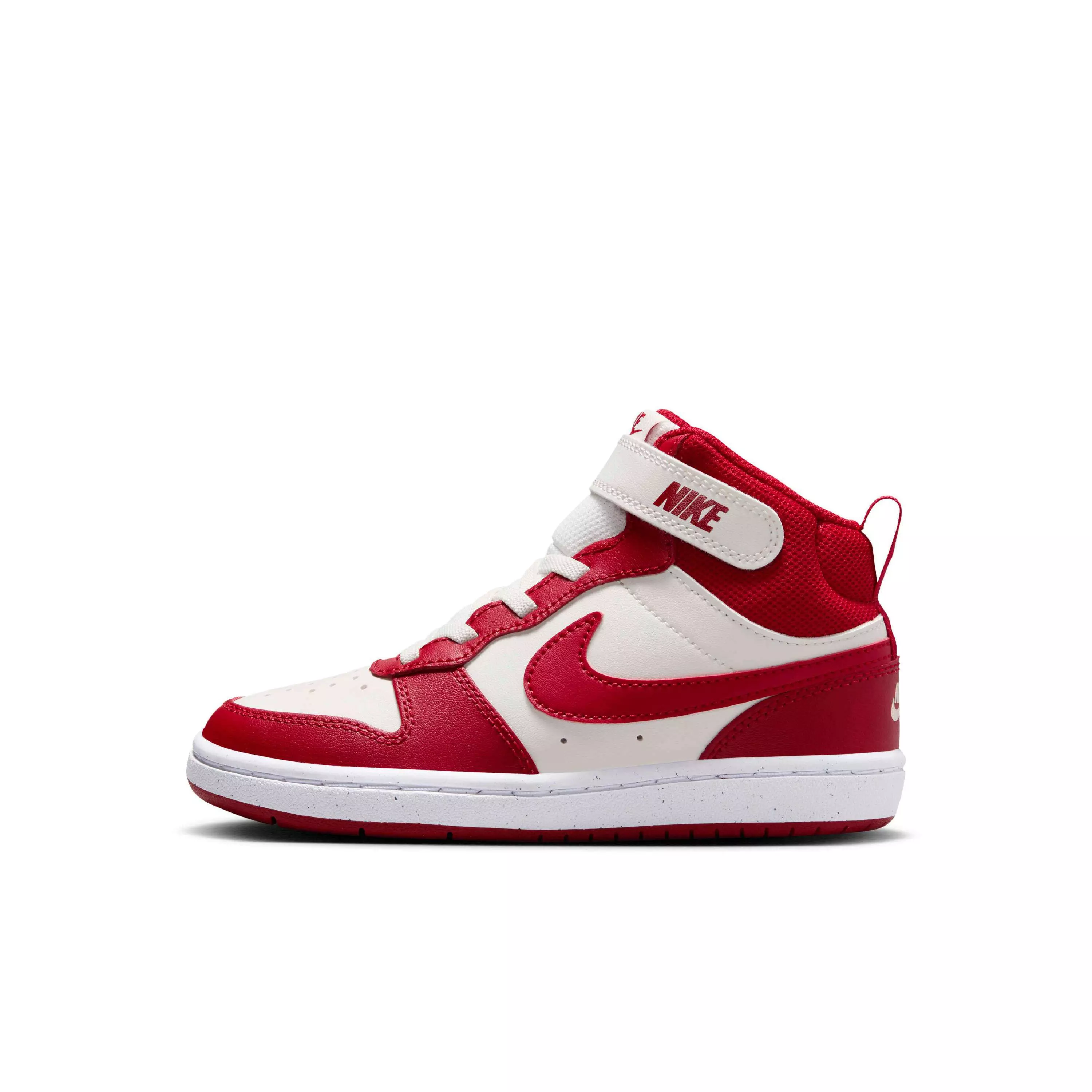 Nike Court Borough Mid 2 "Sail/White/Gym Red" Preschool Boys' Shoe - SAIL/WHITE/RED