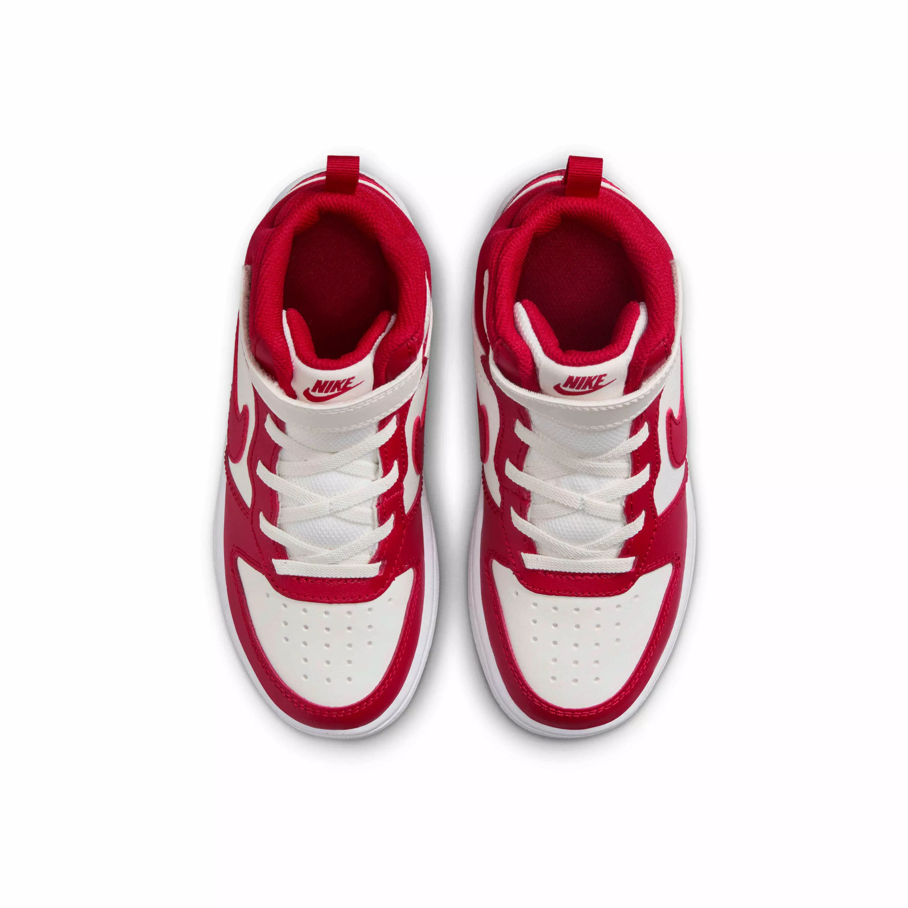 Nike Court Borough Mid 2 "Sail/White/Gym Red" Preschool Boys' Shoe - SAIL/WHITE/RED