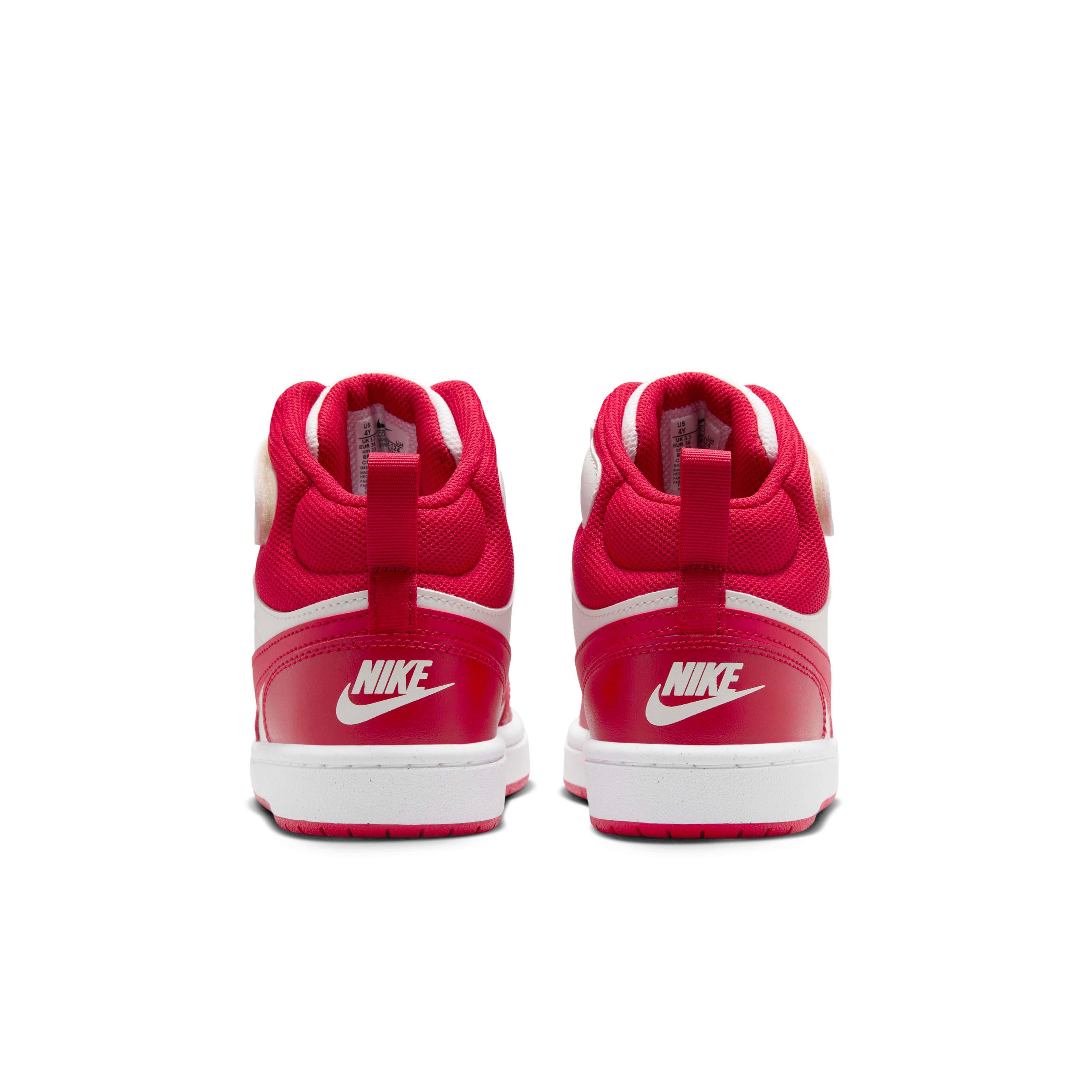 Nike Court Borough Mid 2 Grade School Boys'  "Sail/White/Gym Red" Shoe