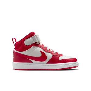 Nike Court Borough Mid 2 "Sail/White/Gym Red" Grade School Boys' Shoe