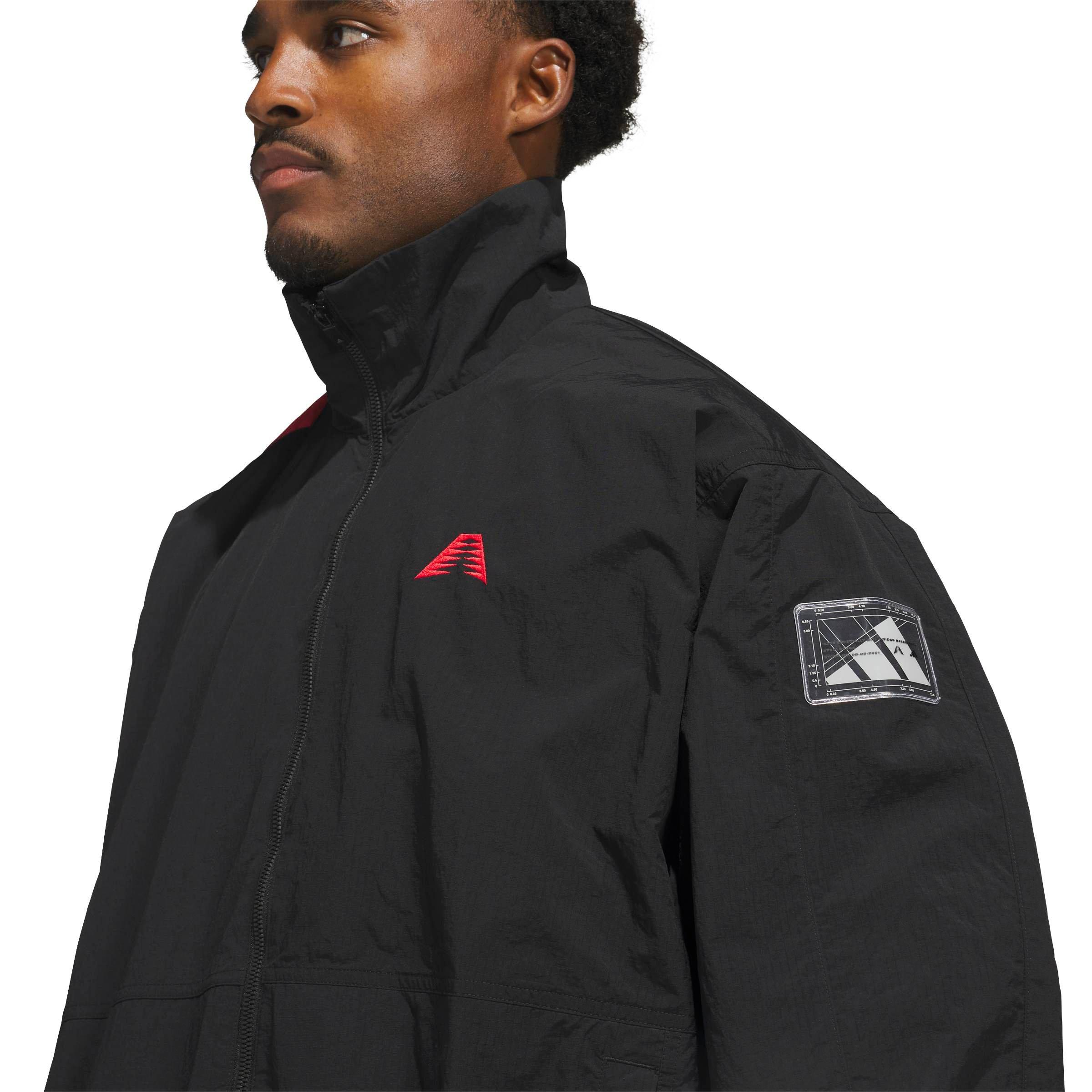 adidas Men's Anthony Edwards Foundation Track Jacket - Black/Red - BLACK/RED