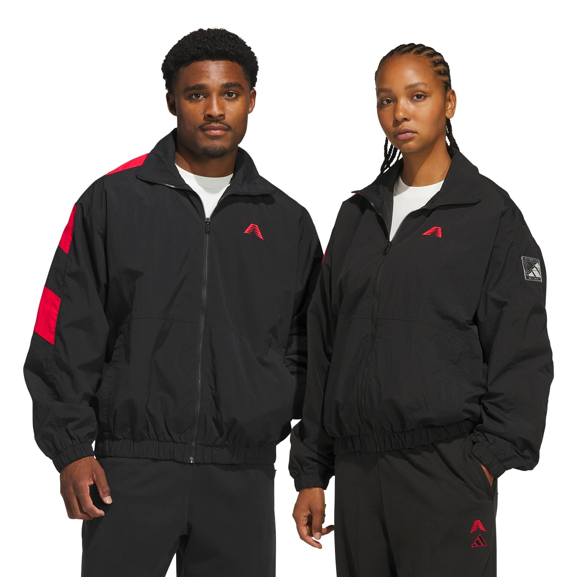adidas Men's Anthony Edwards Foundation Track Jacket - Black/Red - BLACK/RED
