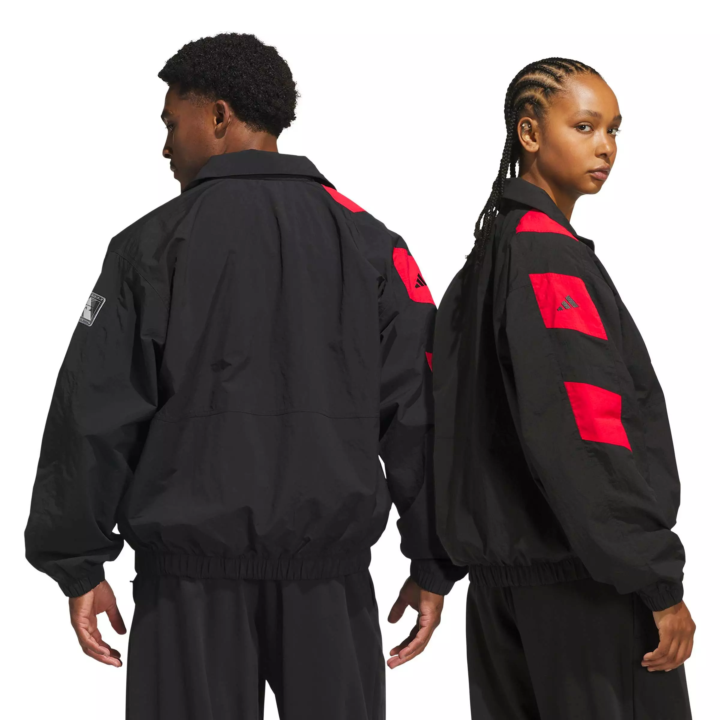 adidas Men's Anthony Edwards Foundation Track Jacket - Black/Red - BLACK/RED