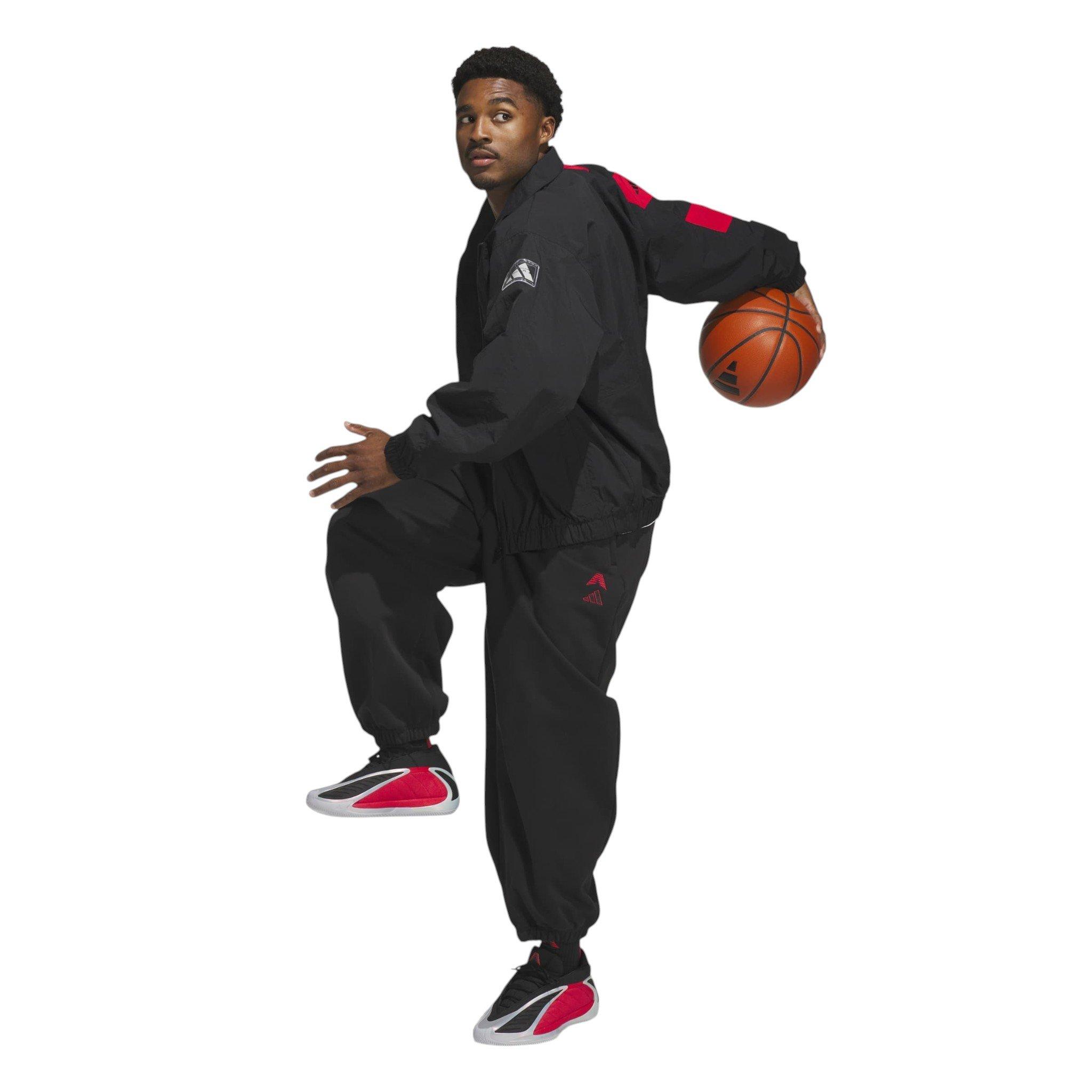 adidas Men's Anthony Edwards Foundation Track Jacket - Black/Red - BLACK/RED