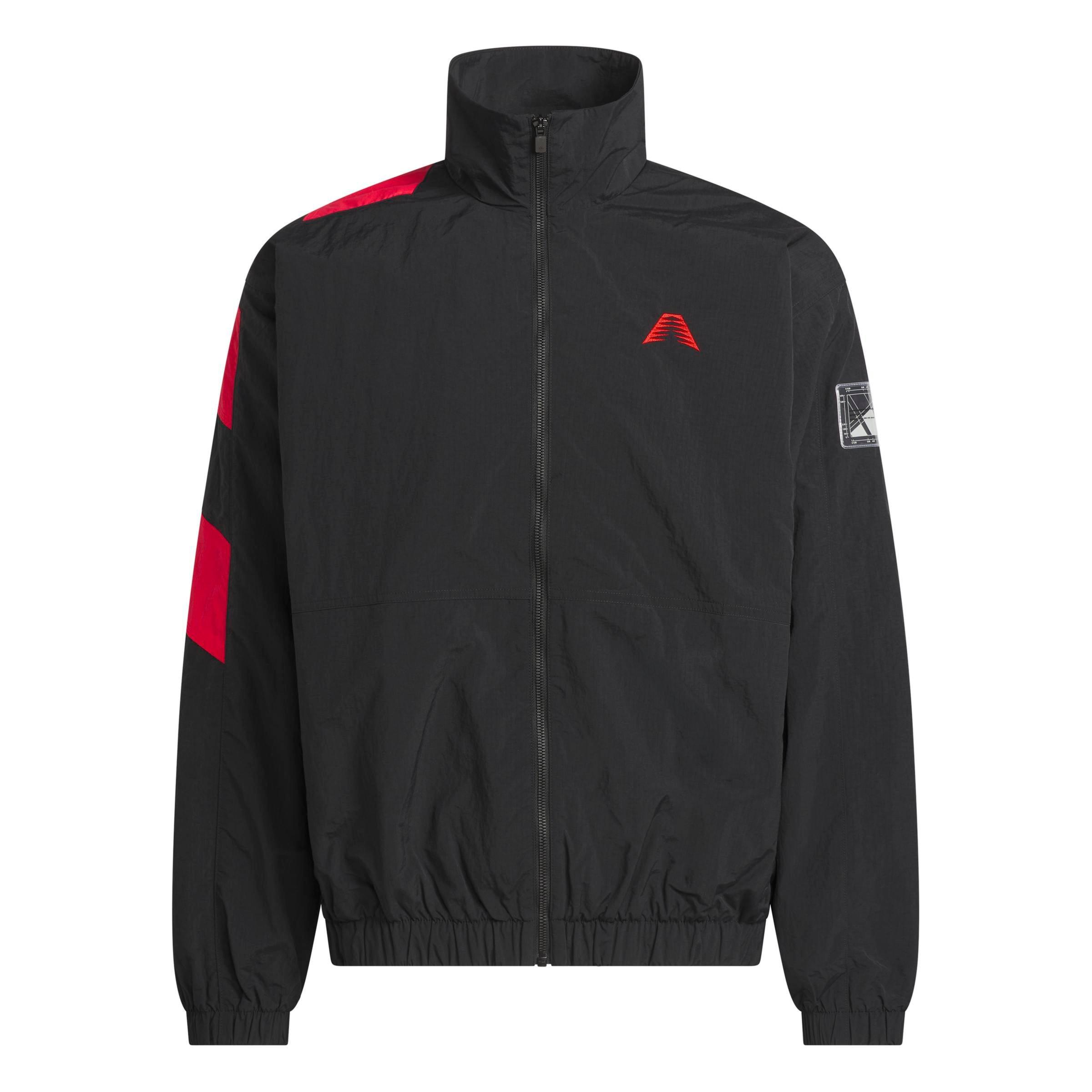 adidas Men's Anthony Edwards Foundation Track Jacket - Black/Red - BLACK/RED