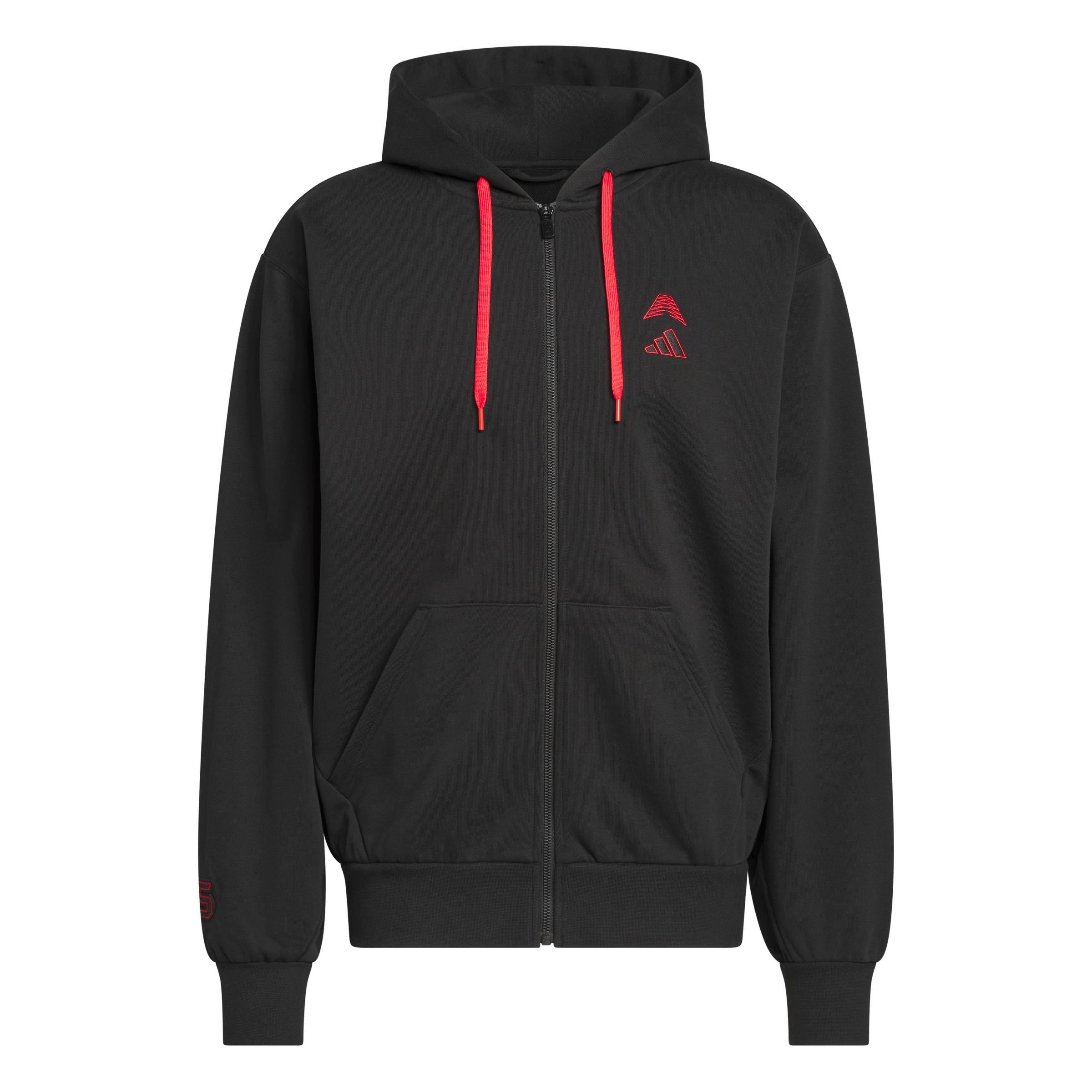 adidas Men's Anthony Edwards Foundation Full-Zip Jacket - Black - BLACK