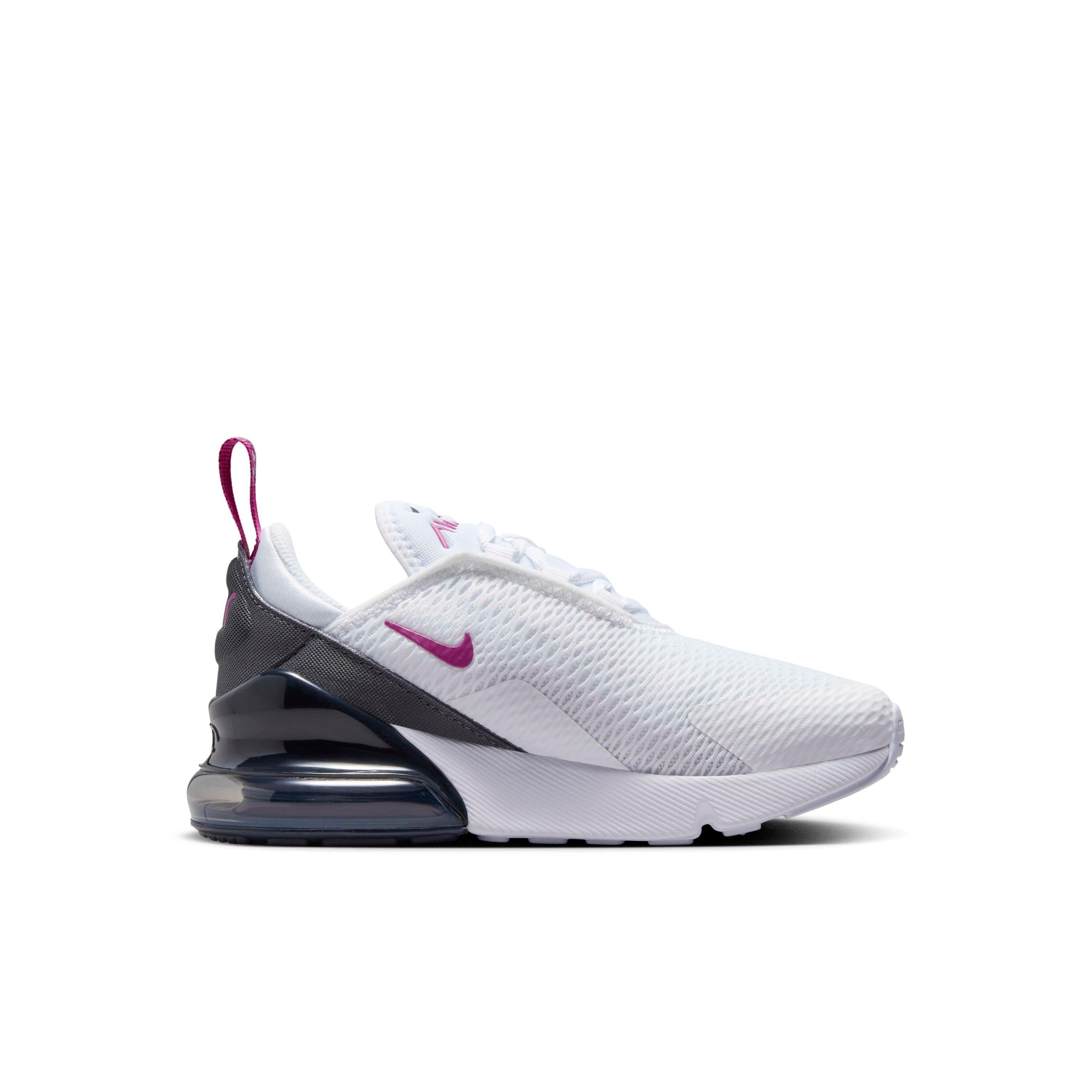 Nike Air Max 270 "White/Anthracite/Hot Fuchsia" Preschool Girls' Shoe - WHITE/ANTHRACITE/FUCHSIA Thumbnail View 1