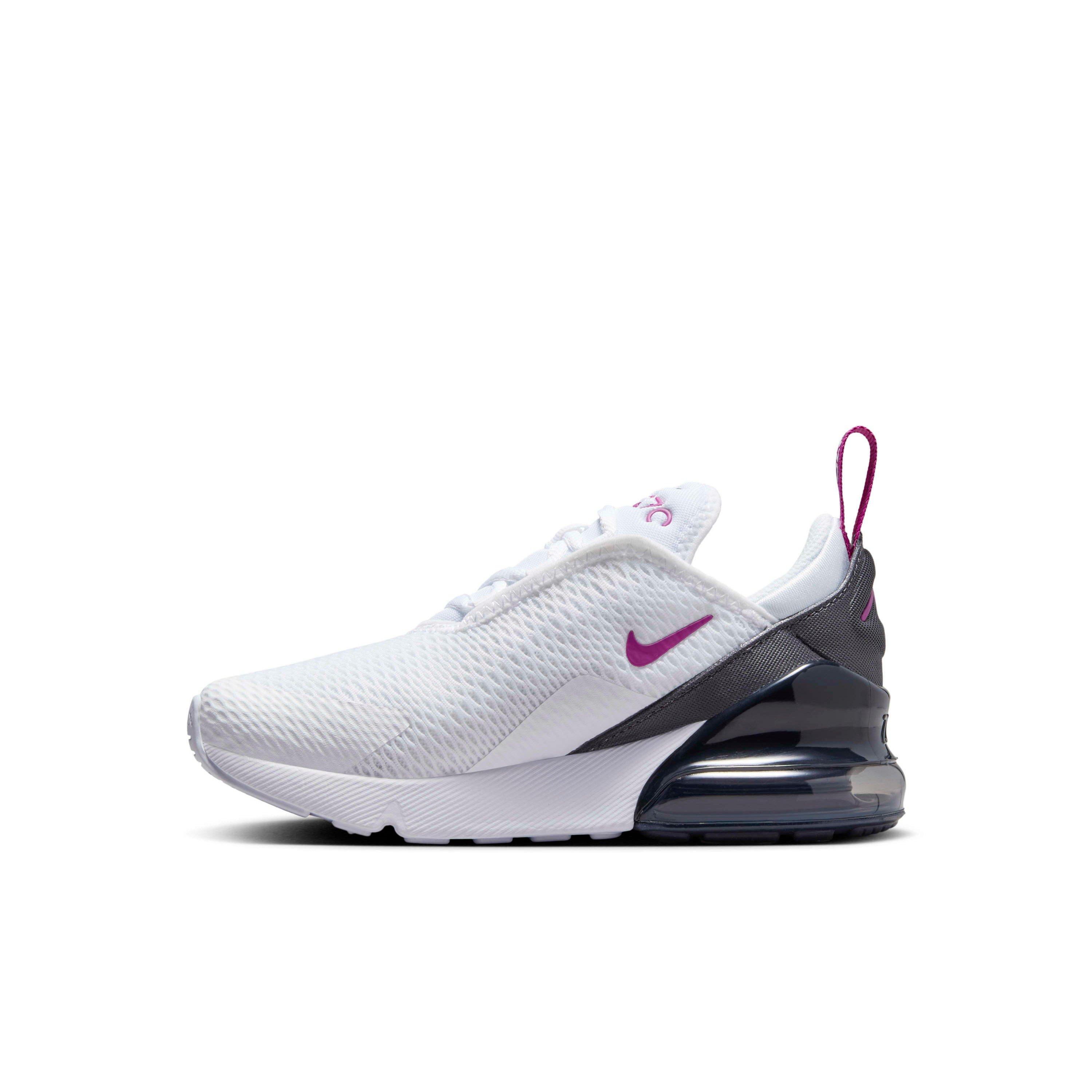Nike Air Max 270 White Anthracite Hot Fuchsia Preschool Girls Shoe Hibbett