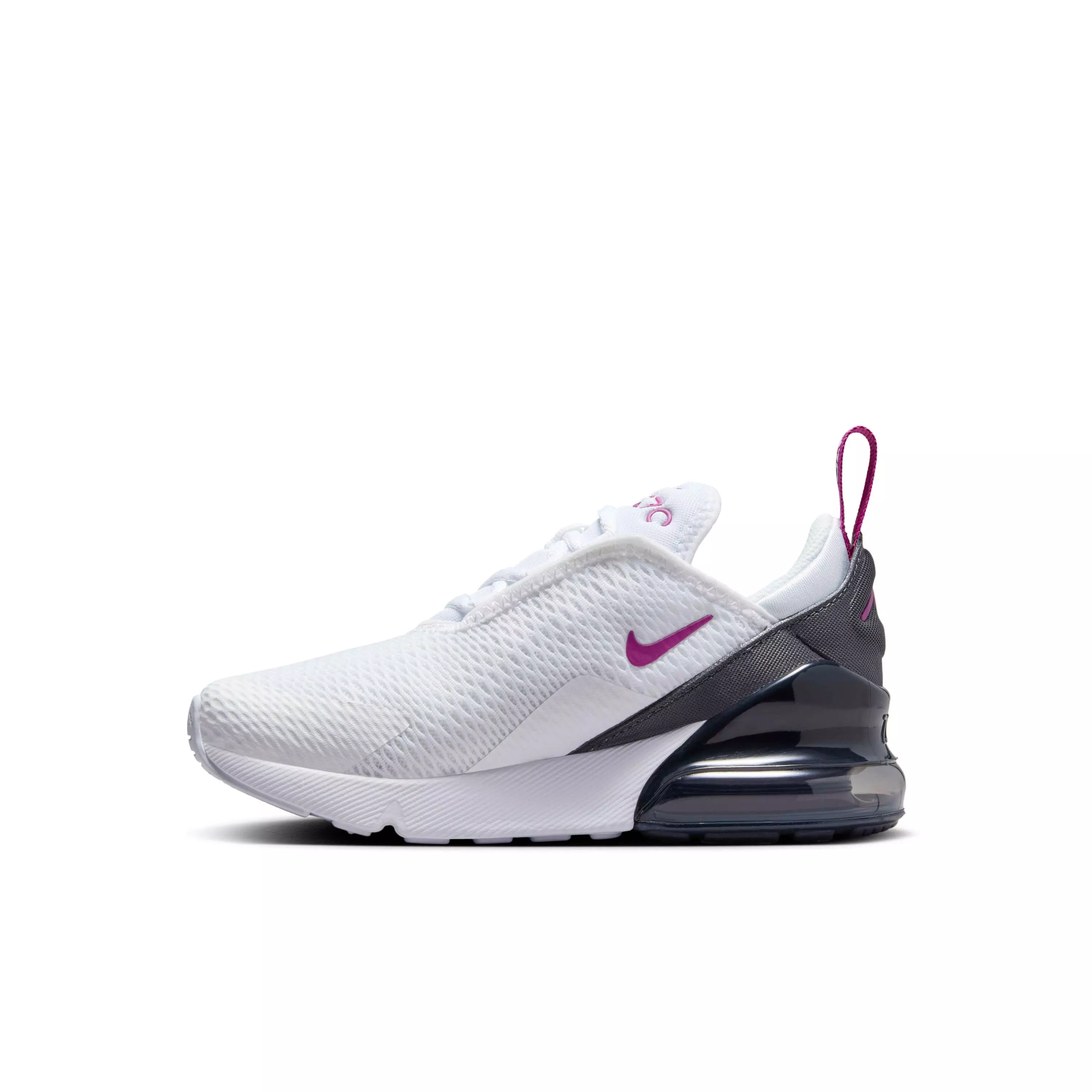 Nike Air Max 270 "White/Anthracite/Hot Fuchsia" Preschool Girls' Shoe - WHITE/ANTHRACITE/FUCHSIA