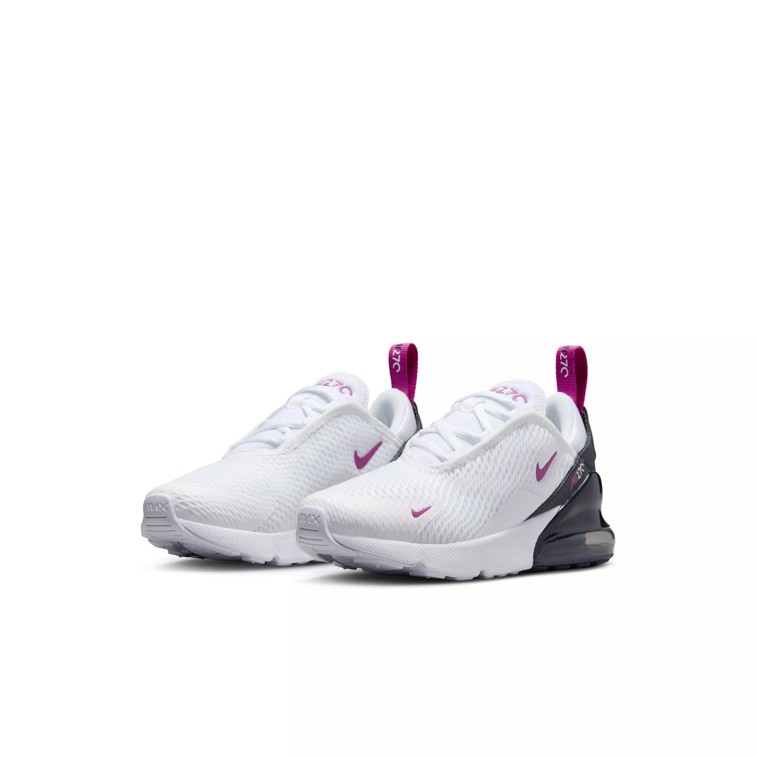 Nike Air Max 270 "White/Anthracite/Hot Fuchsia" Preschool Girls' Shoe - WHITE/ANTHRACITE/FUCHSIA