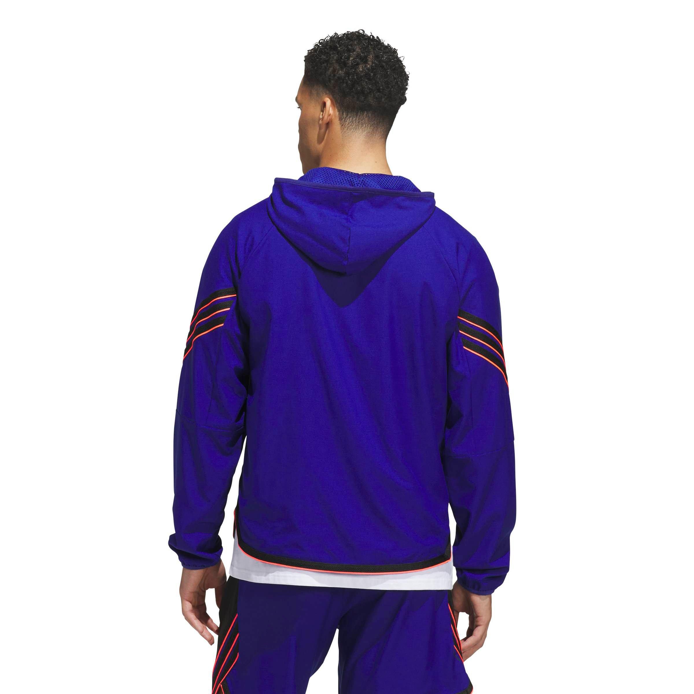 adidas Men's Crazy Lite Basketball Jacket - Blue - BLUE Thumbnail View 2