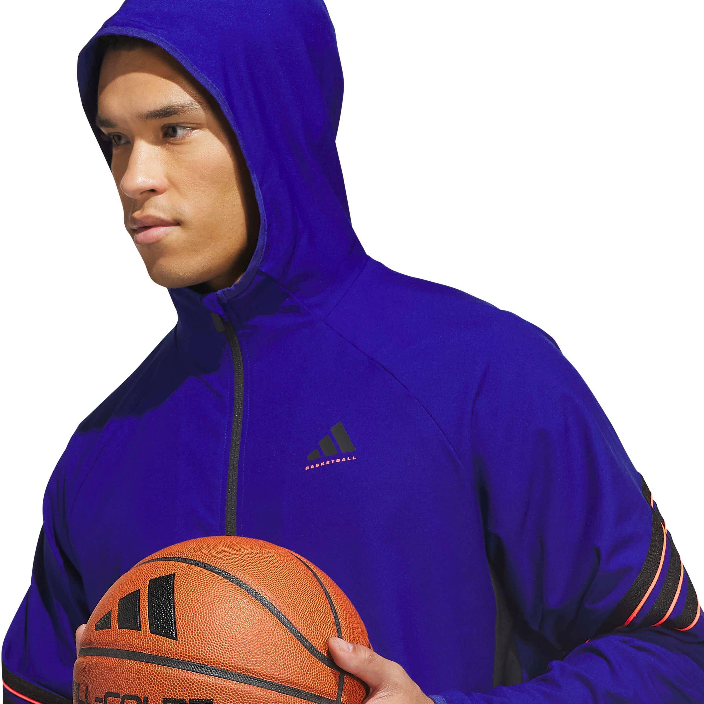 adidas Men's Crazy Lite Basketball Jacket - Blue - BLUE Thumbnail View 4