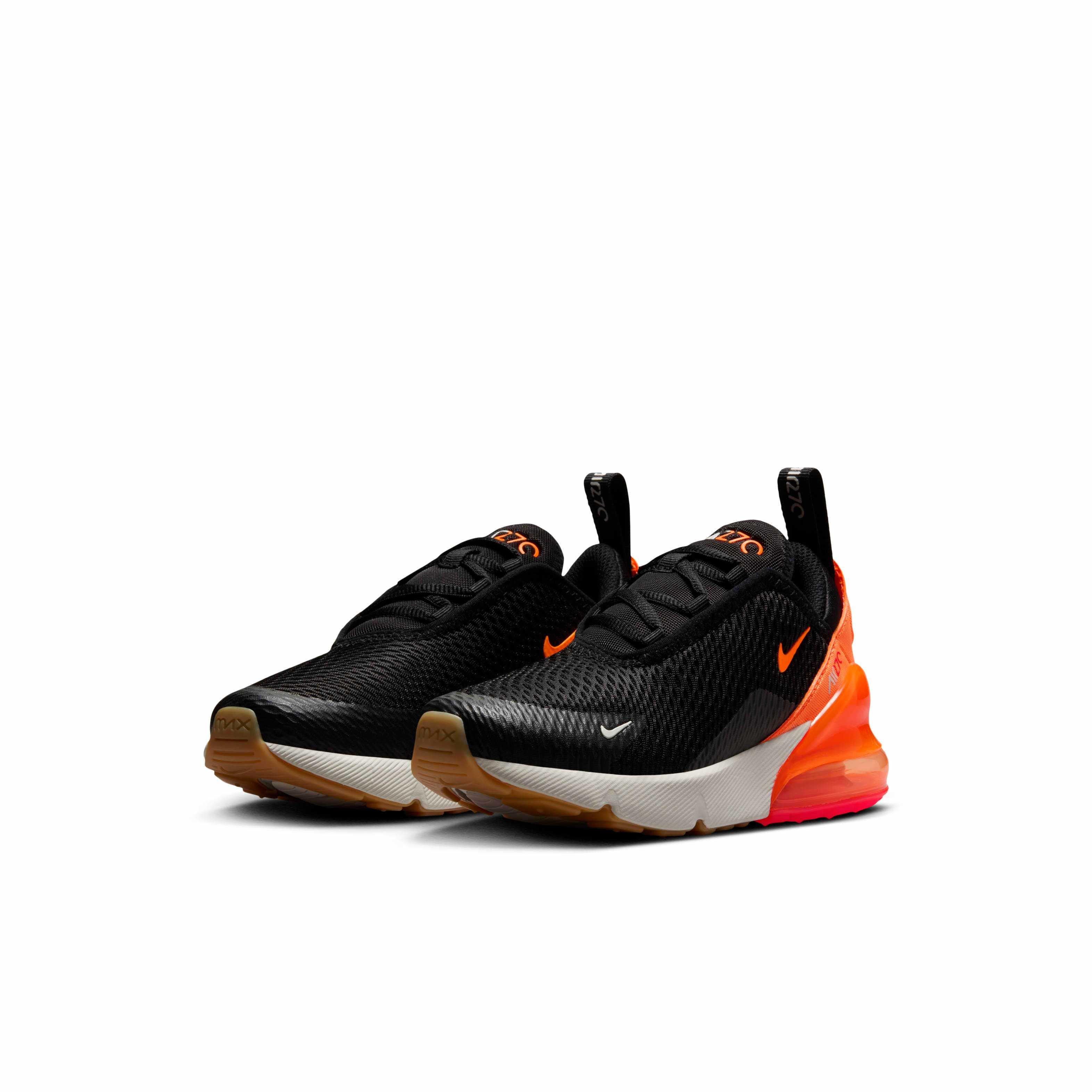 Nike Air Max 270 "Black/Bright Crimson/Phantom/Total Orange" Preschool Boys' Shoe - BLACK/CRIMSON/PHANTOM/ORANGE Thumbnail View 3