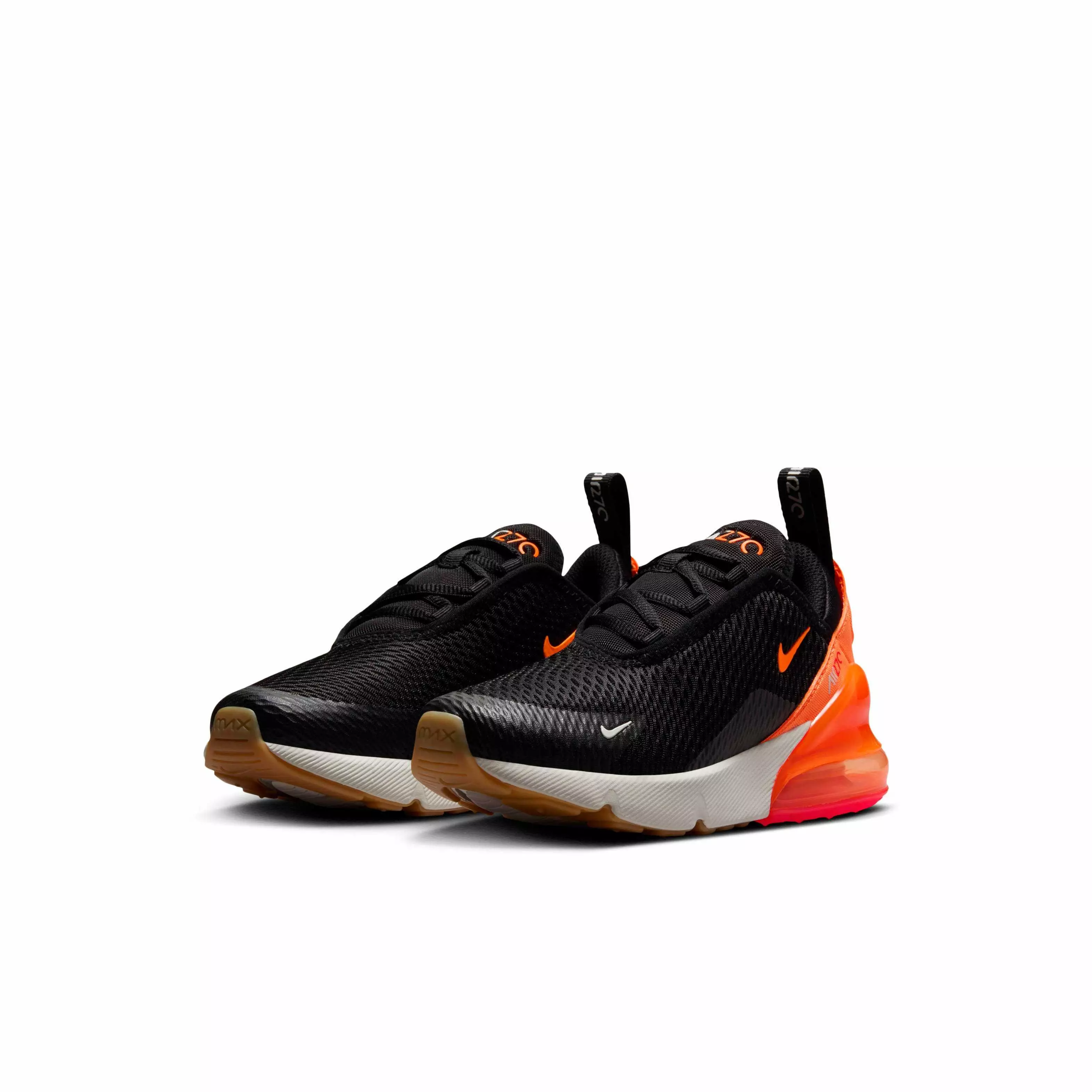 Nike Air Max 270 "Black/Bright Crimson/Phantom/Total Orange" Preschool Boys' Shoe - BLACK/CRIMSON/PHANTOM/ORANGE