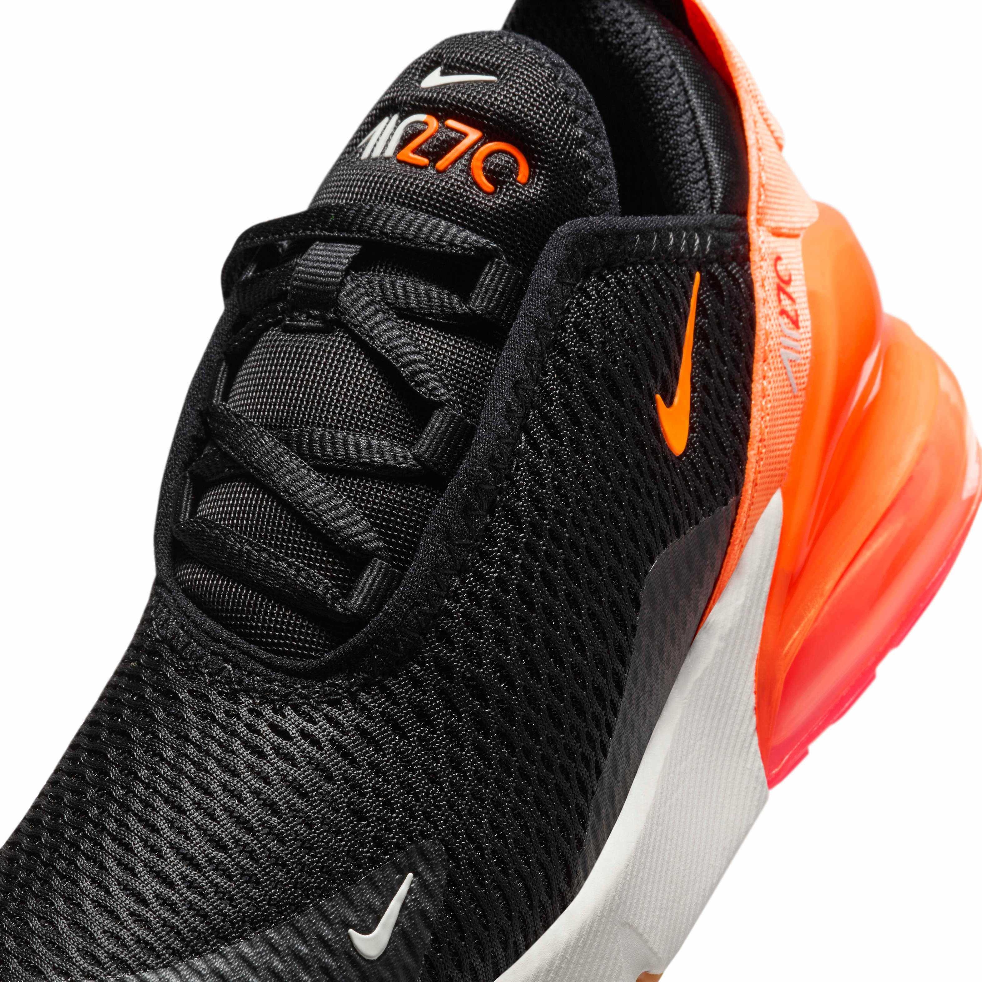 Nike Air Max 270 "Black/Bright Crimson/Phantom/Total Orange" Preschool Boys' Shoe - BLACK/CRIMSON/PHANTOM/ORANGE Thumbnail View 7