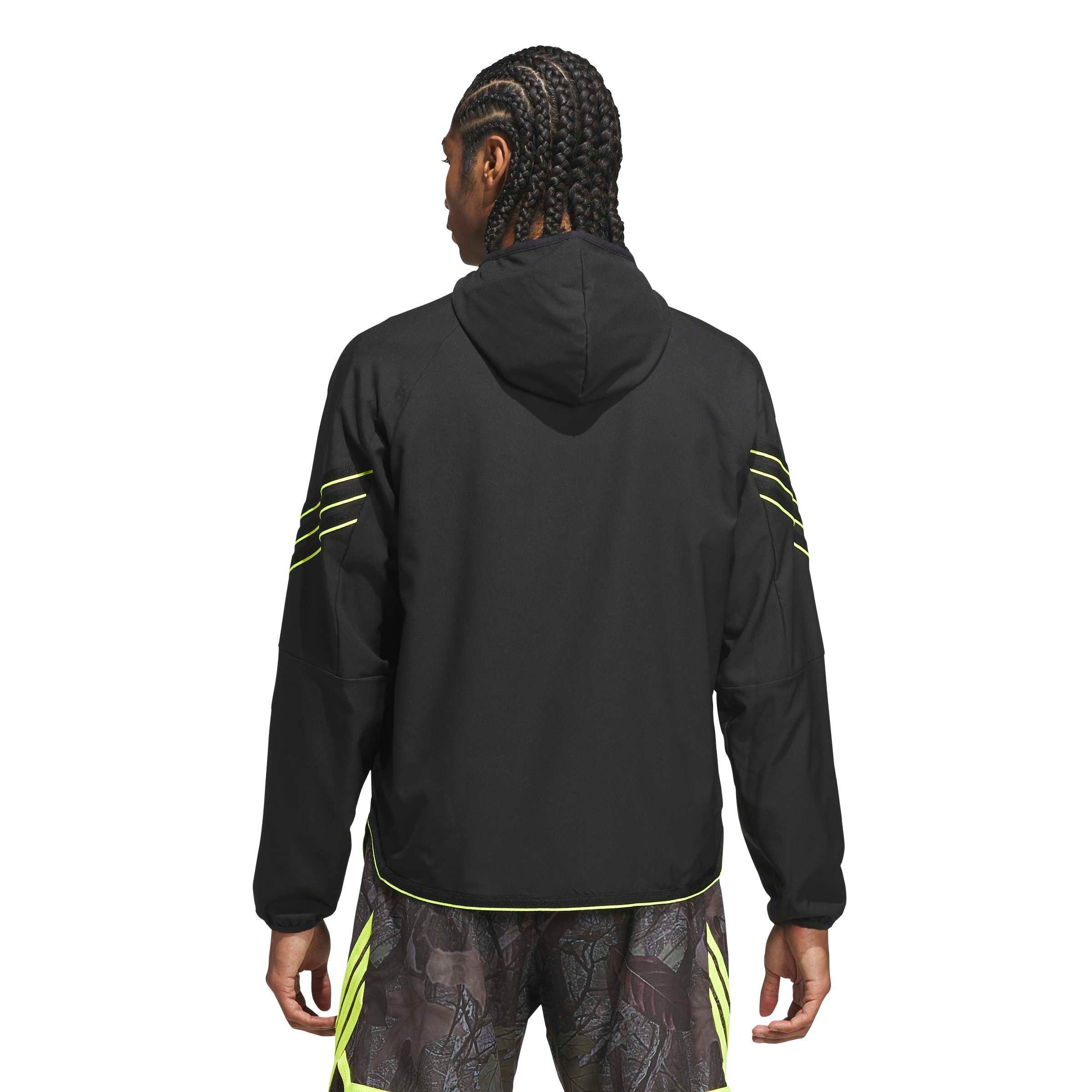 adidas Men's Crazy Lite Basketball Jacket - Black - BLACK Thumbnail View 2
