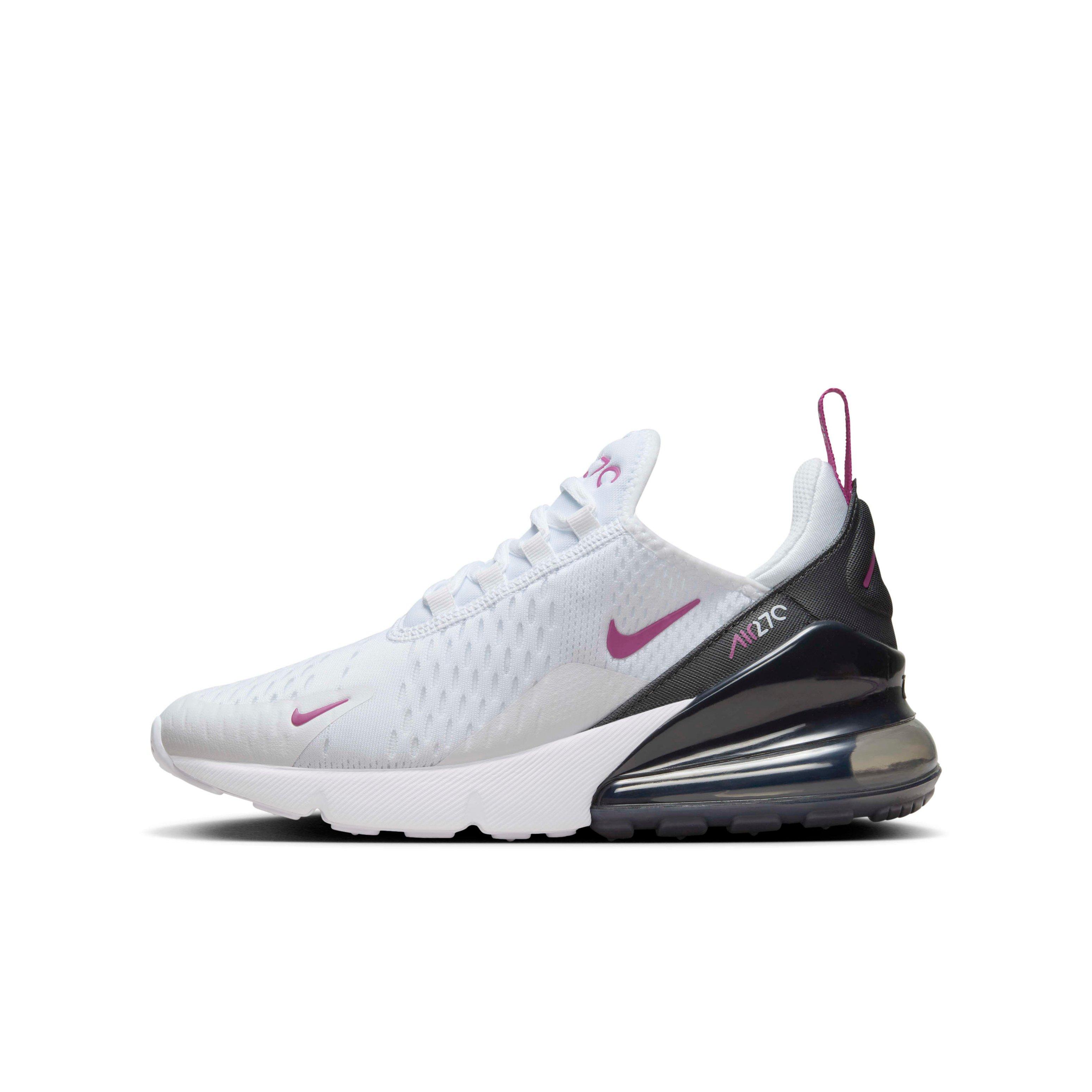 Nike Air Max 270 Grade School Girls' "White/Anthracite/Hot Fuchsia" Shoe