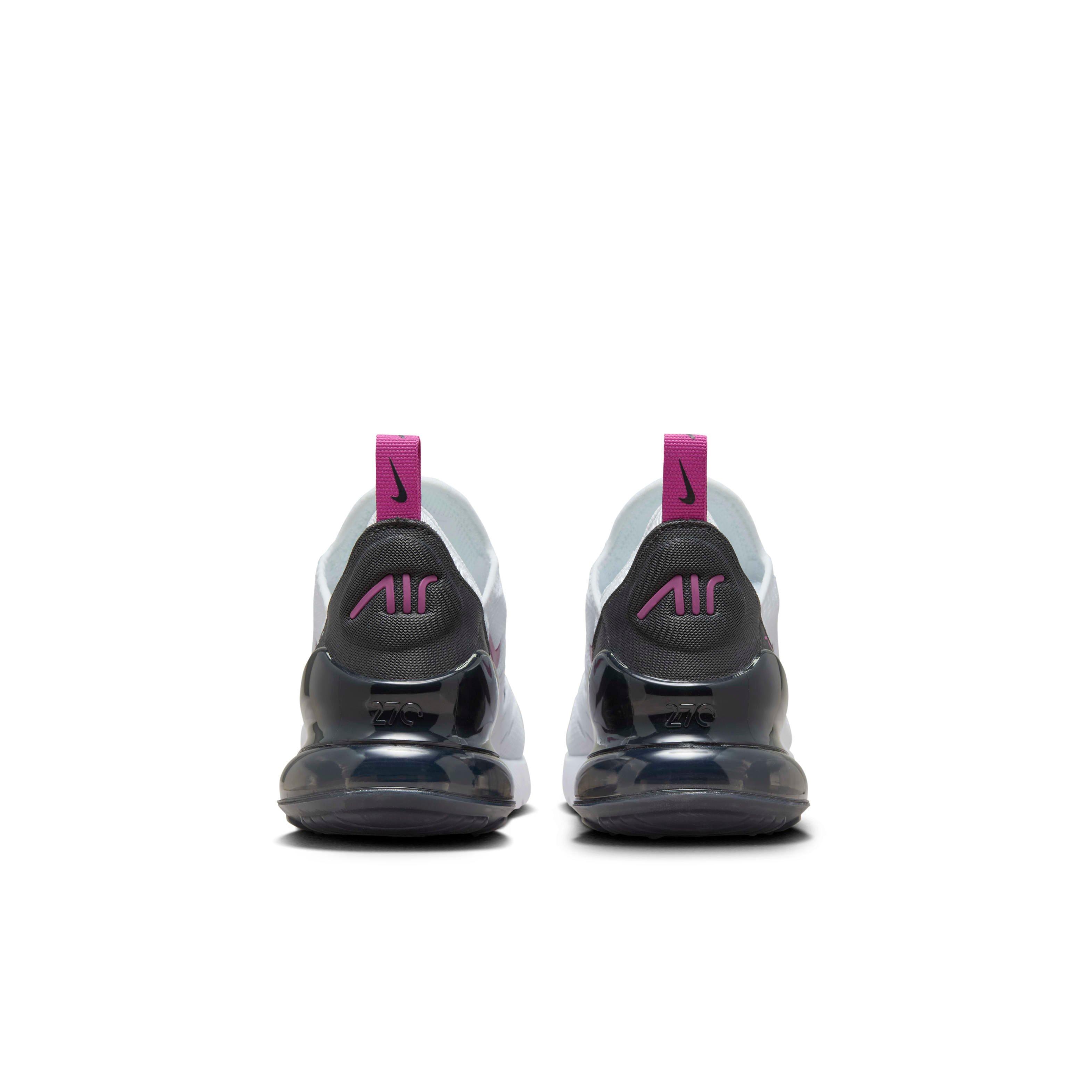 Nike Air Max 270 Grade School Girls' "White/Anthracite/Hot Fuchsia" Shoe