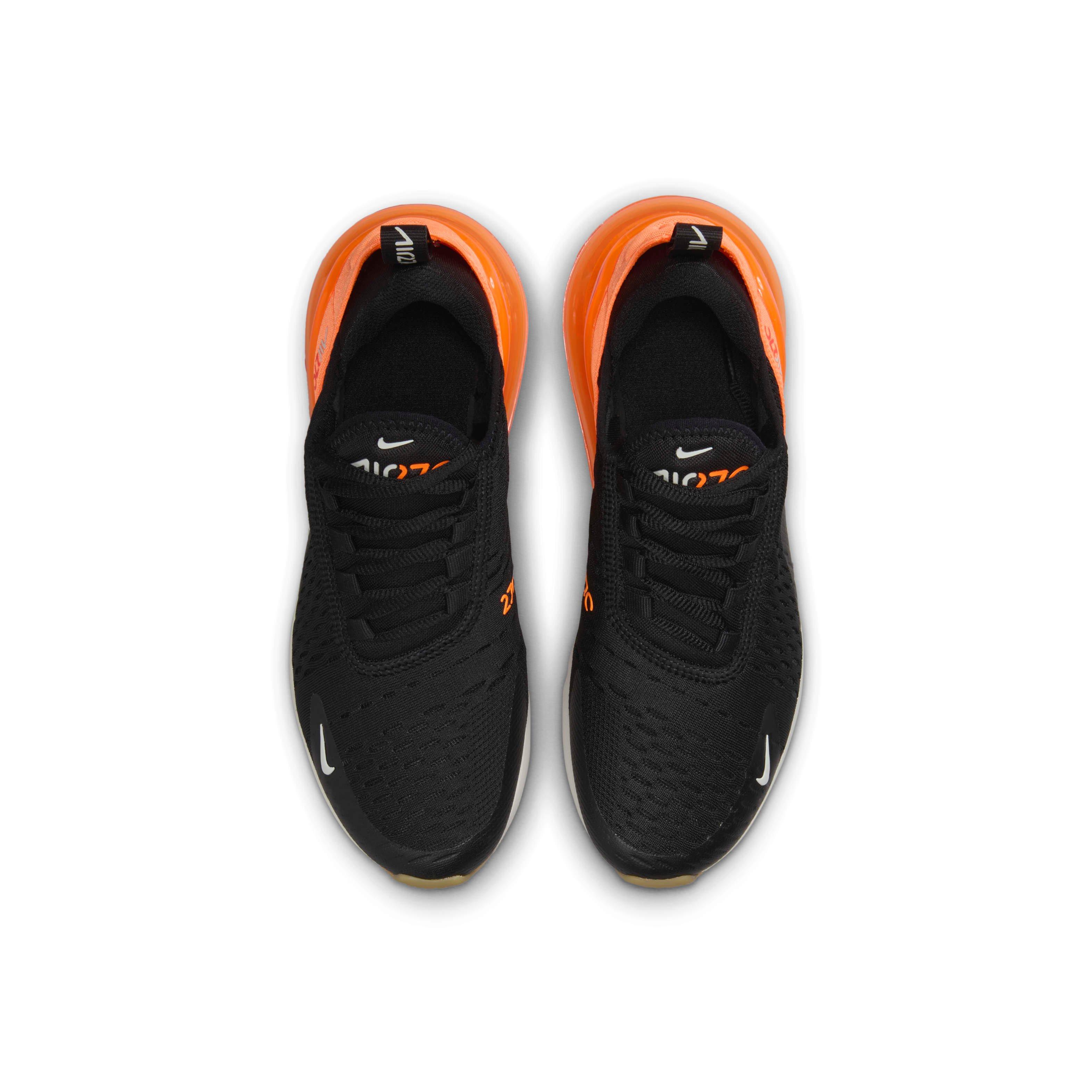 Nike Air Max 270 Grade School Boys' "Black/Bright Crimson/Phantom/Total Orange" Shoe