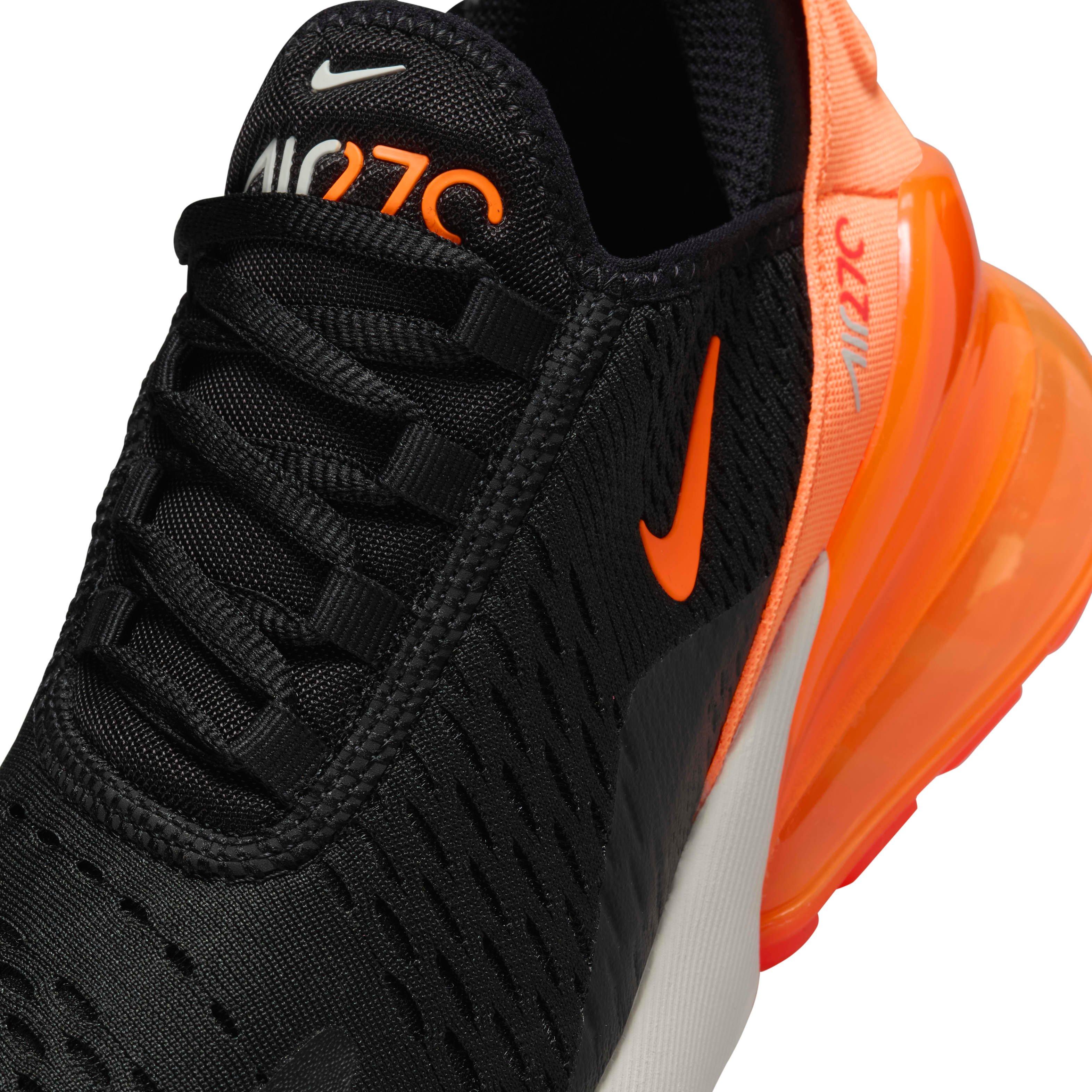 Nike Air Max 270 Grade School Boys' "Black/Bright Crimson/Phantom/Total Orange" Shoe