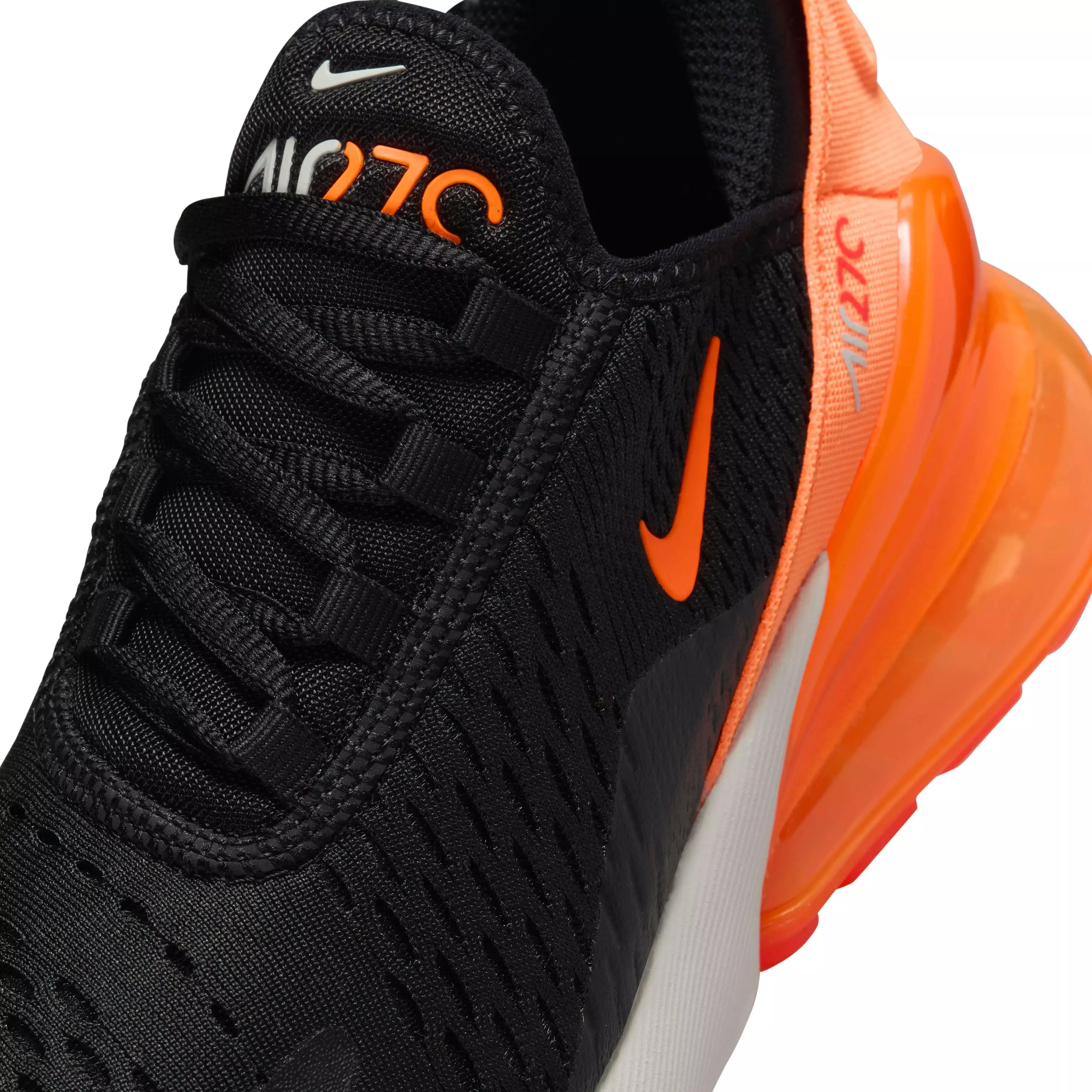 Nike Air Max 270 "Black/Bright Crimson/Phantom/Total Orange" Grade School Boys' Shoe - BLACK/CRIMSON/PHANTOM/ORANGE