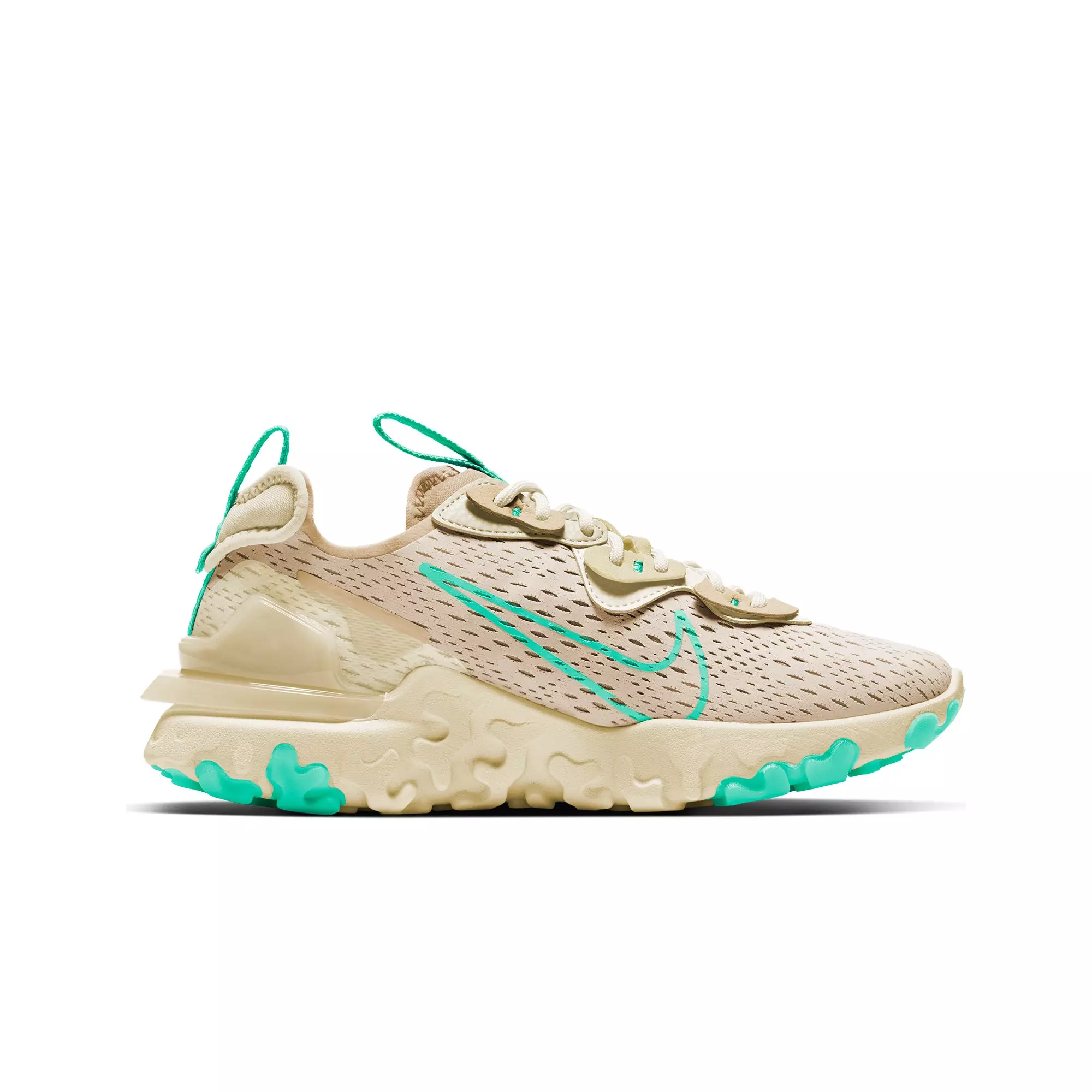 Nike React Vision "Beige/Green" Women's Shoe - WHITE
