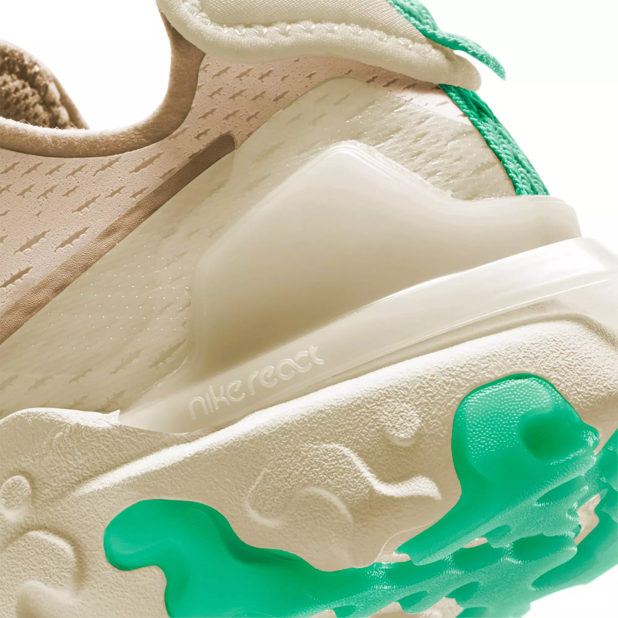 Nike React Vision "Beige/Green" Women's Shoe - WHITE