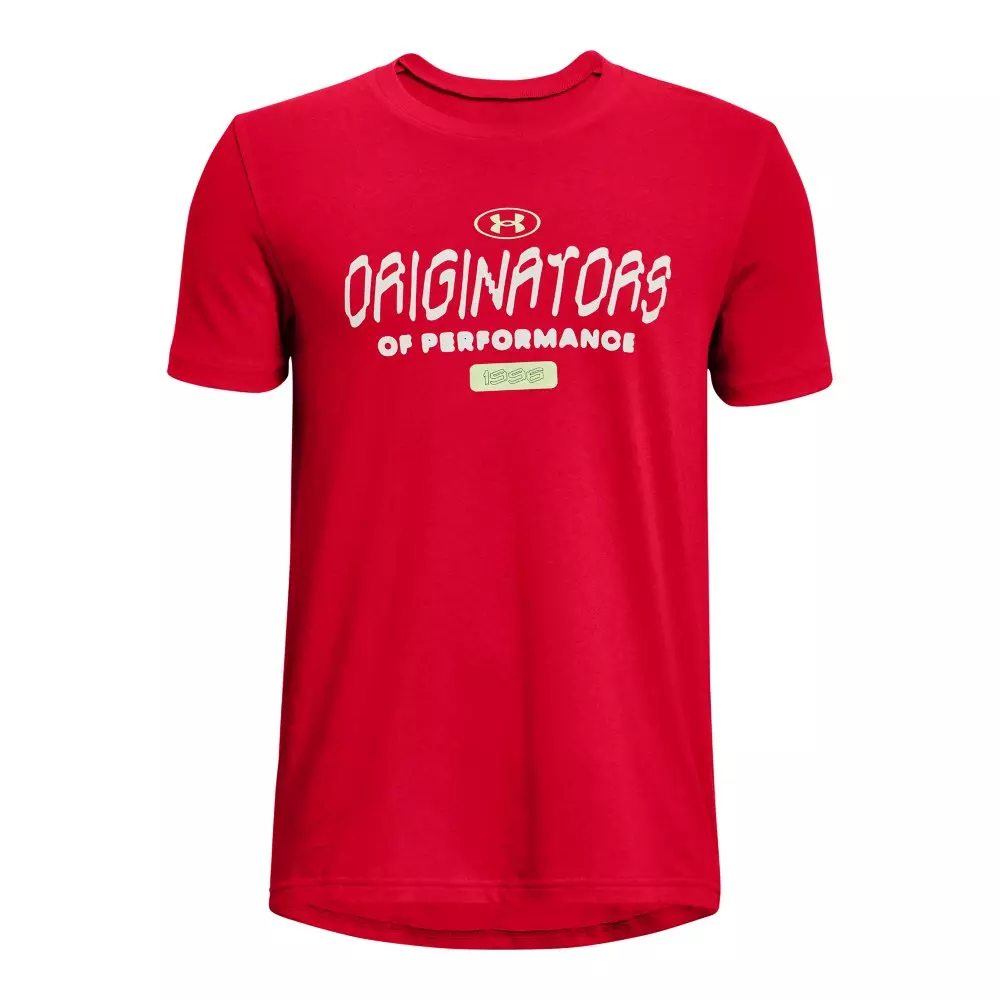 Under Armour Boys' Originators Short Sleeve Tee-Red - RED