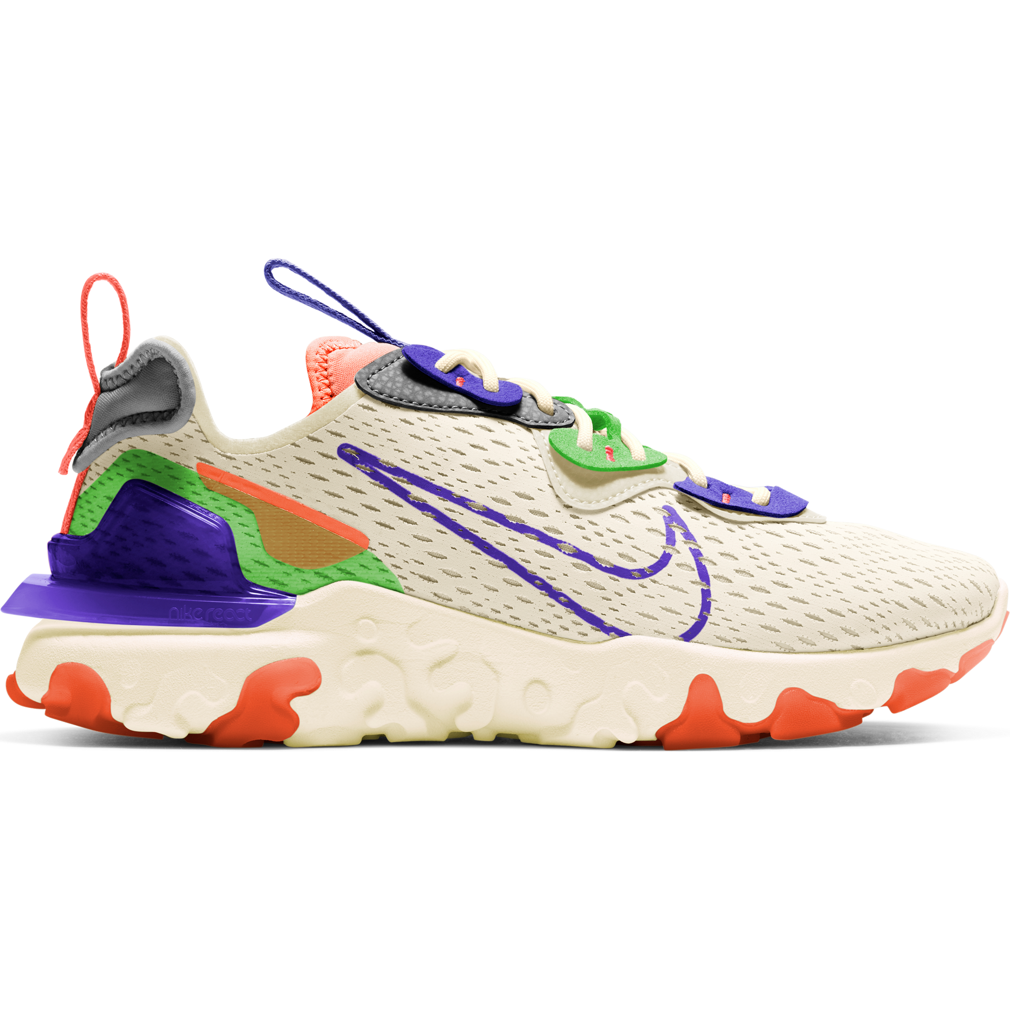 Nike React Vision "Beige/Multi" Women's Shoe - BROWN Thumbnail View 1