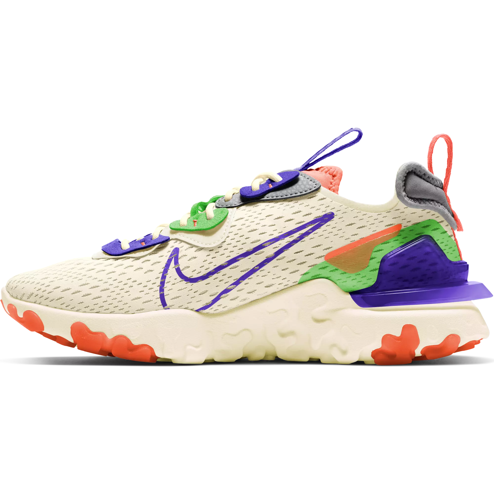 Nike React Vision "Beige/Multi" Women's Shoe - BROWN