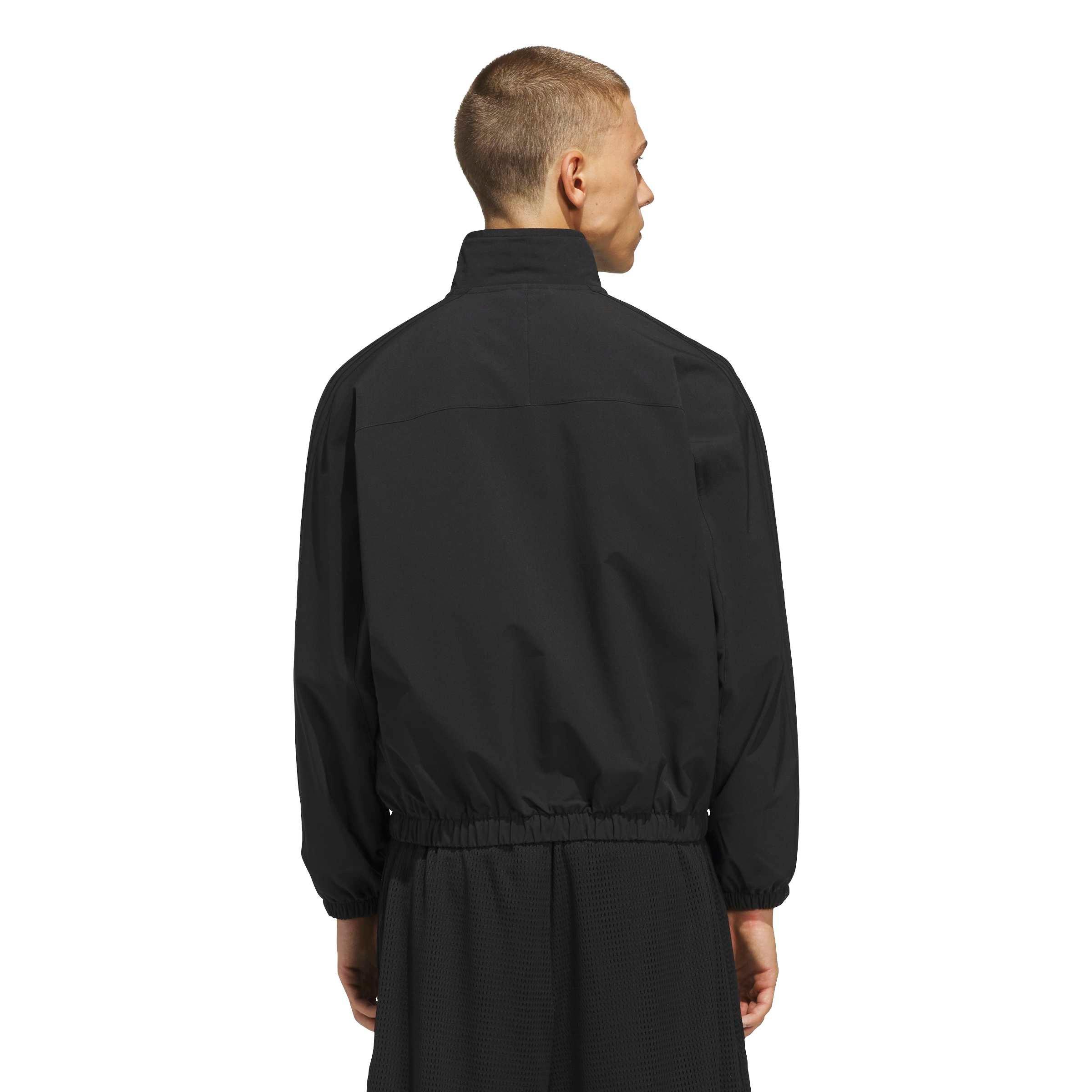 adidas Men's Basketball Woven Track Jacket - Black - BLACK