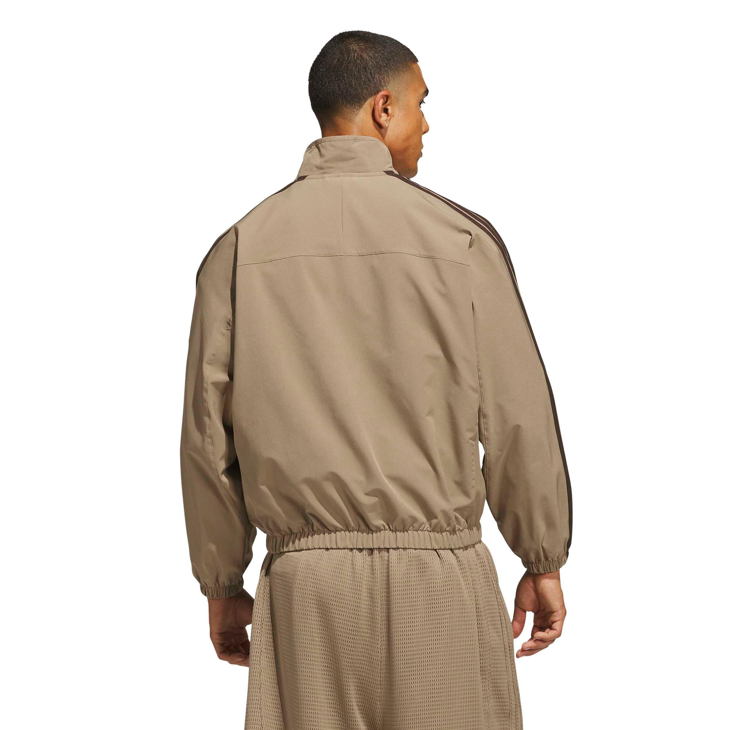 adidas Men's Basketball Woven Track Jacket - Khaki - KHAKI