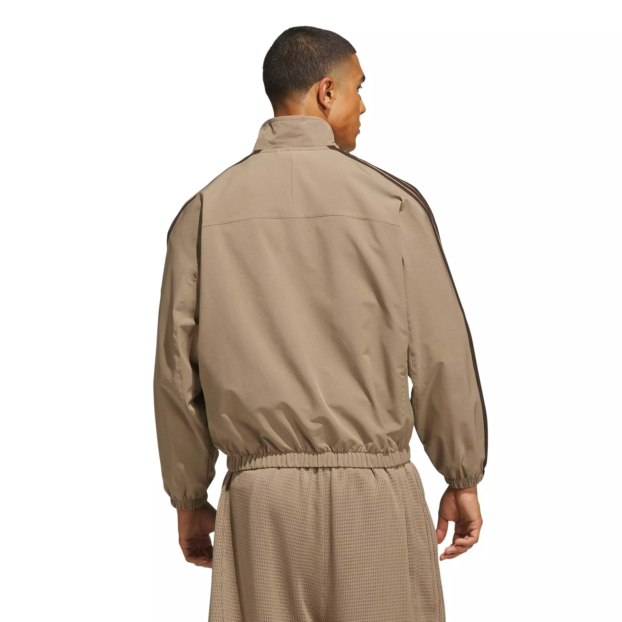 adidas Men's Basketball Woven Track Jacket - Khaki - KHAKI