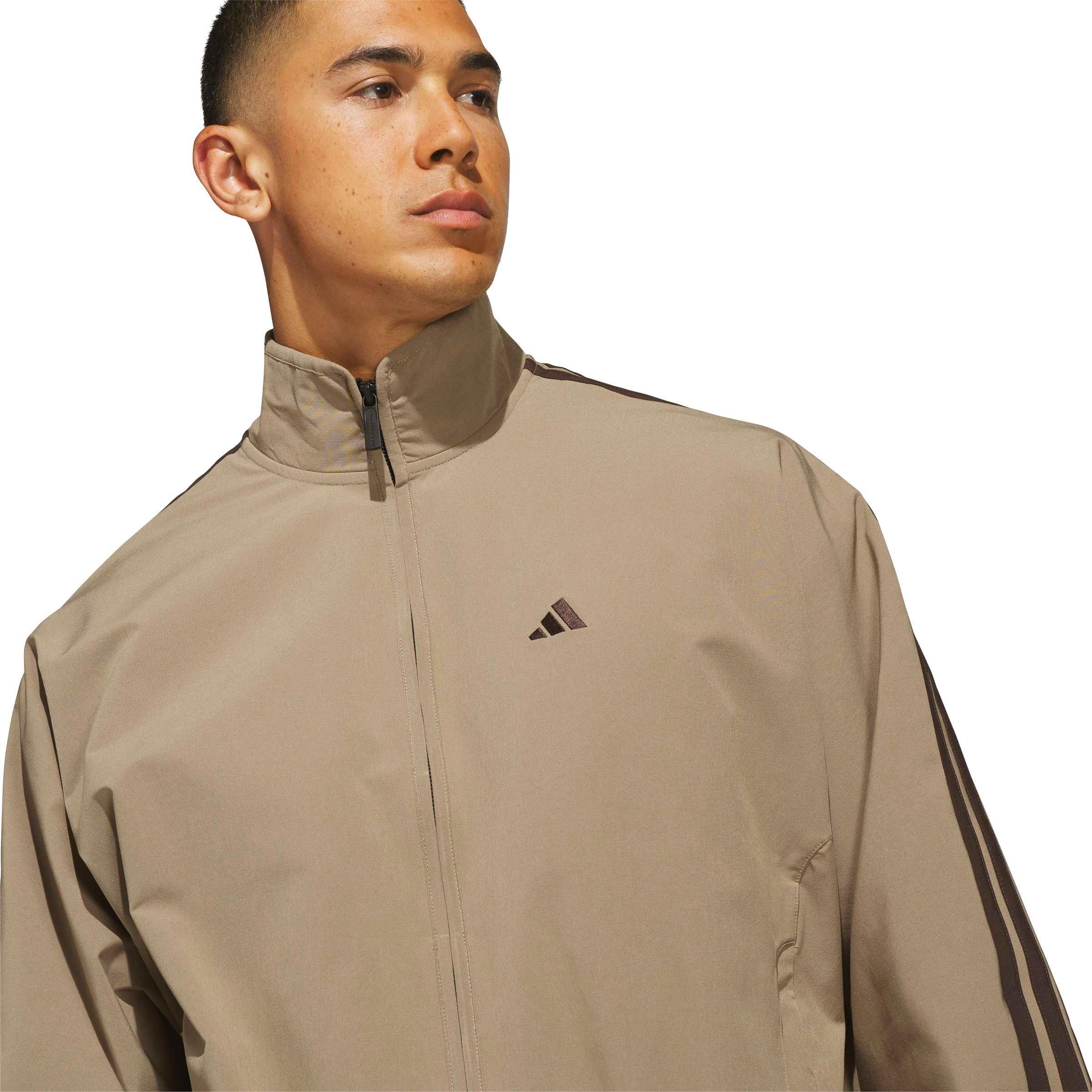 adidas Men's Basketball Woven Track Jacket - Khaki - KHAKI
