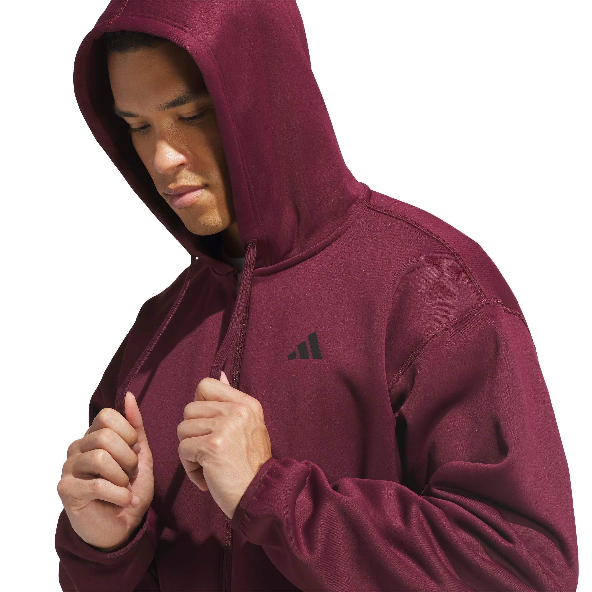 adidas Men's Crazy Warm Full-Zip Jacket - Maroon - MAROON Thumbnail View 3